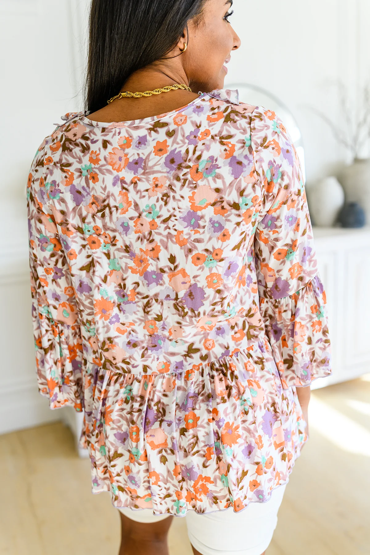 Let's Go Boho Floral Babydoll Top - 3/24/2023 - Image 7
