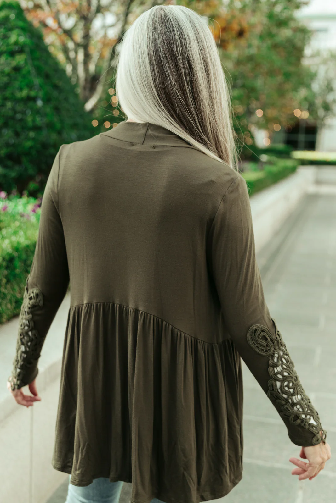 Little Bit Of Lace Cardigan In Olive - 12/7/2021 - Image 10