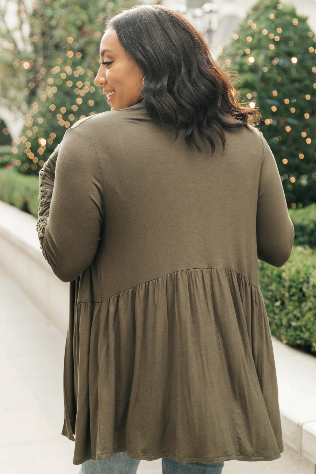 Little Bit Of Lace Cardigan In Olive - 12/7/2021 - Image 13