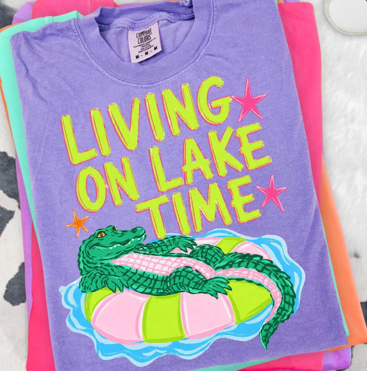 Living on Lake Time Graphic Tee