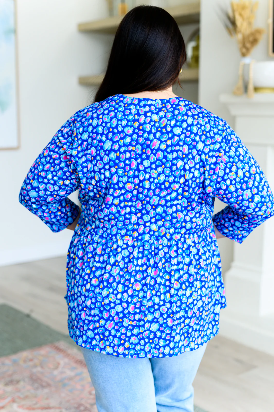 Lizzy Babydoll Top in Navy Abstract - 4/12/2024 - Image 8
