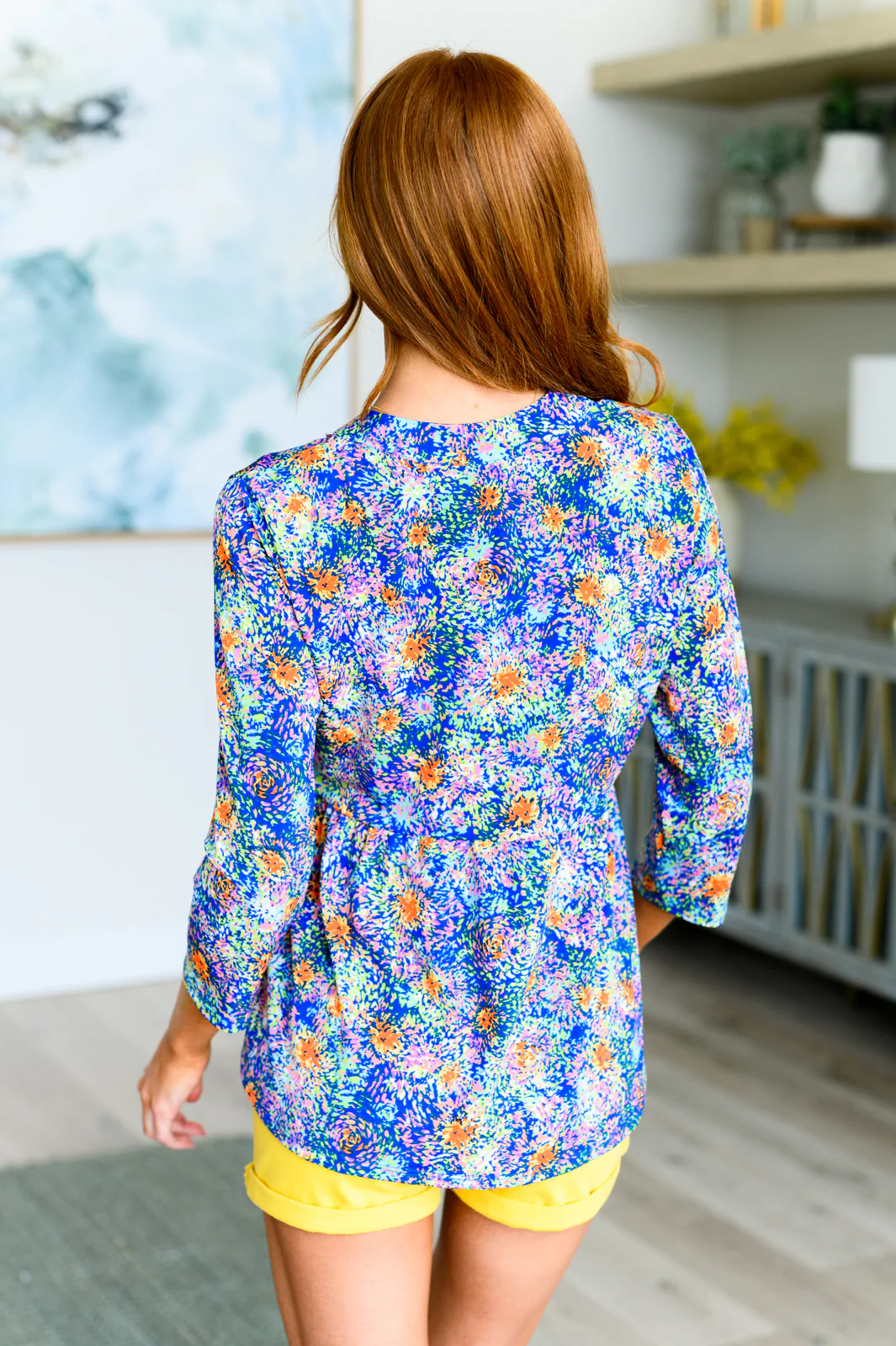 Lizzy Babydoll Top in Royal Multi Fireworks - 4/12/2024 - Image 7
