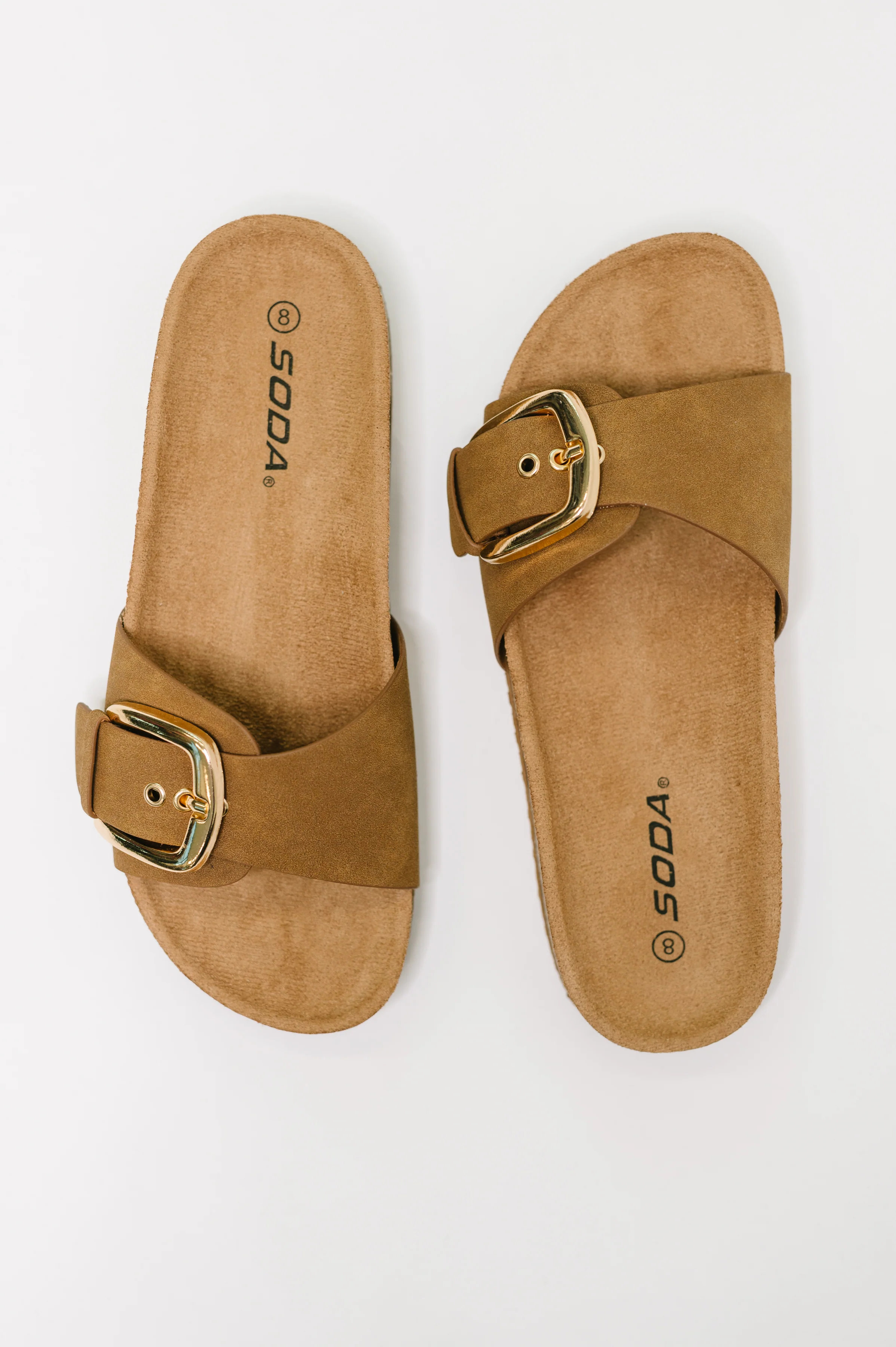 Lizzy Slip On Buckle Strap Sandal in Tan - 6/9/2026 - Image 4