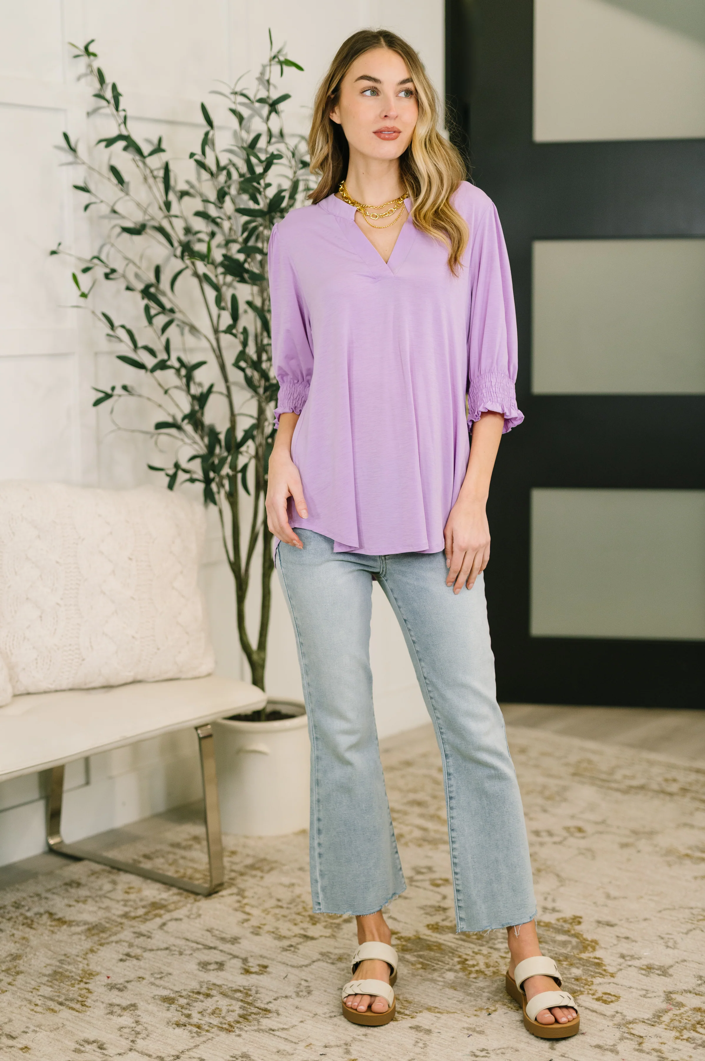 Lizzy Smock Top in Orchid Bloom - 3/6/2026 NEW - Image 3
