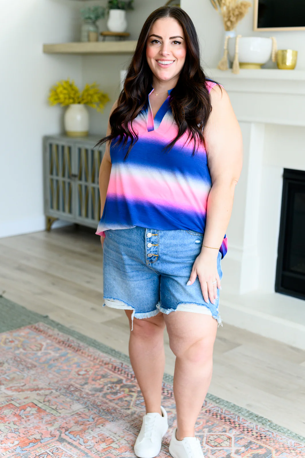 Lizzy Tank Top in Blue and Pink Haze - 4/12/2024 - Image 3