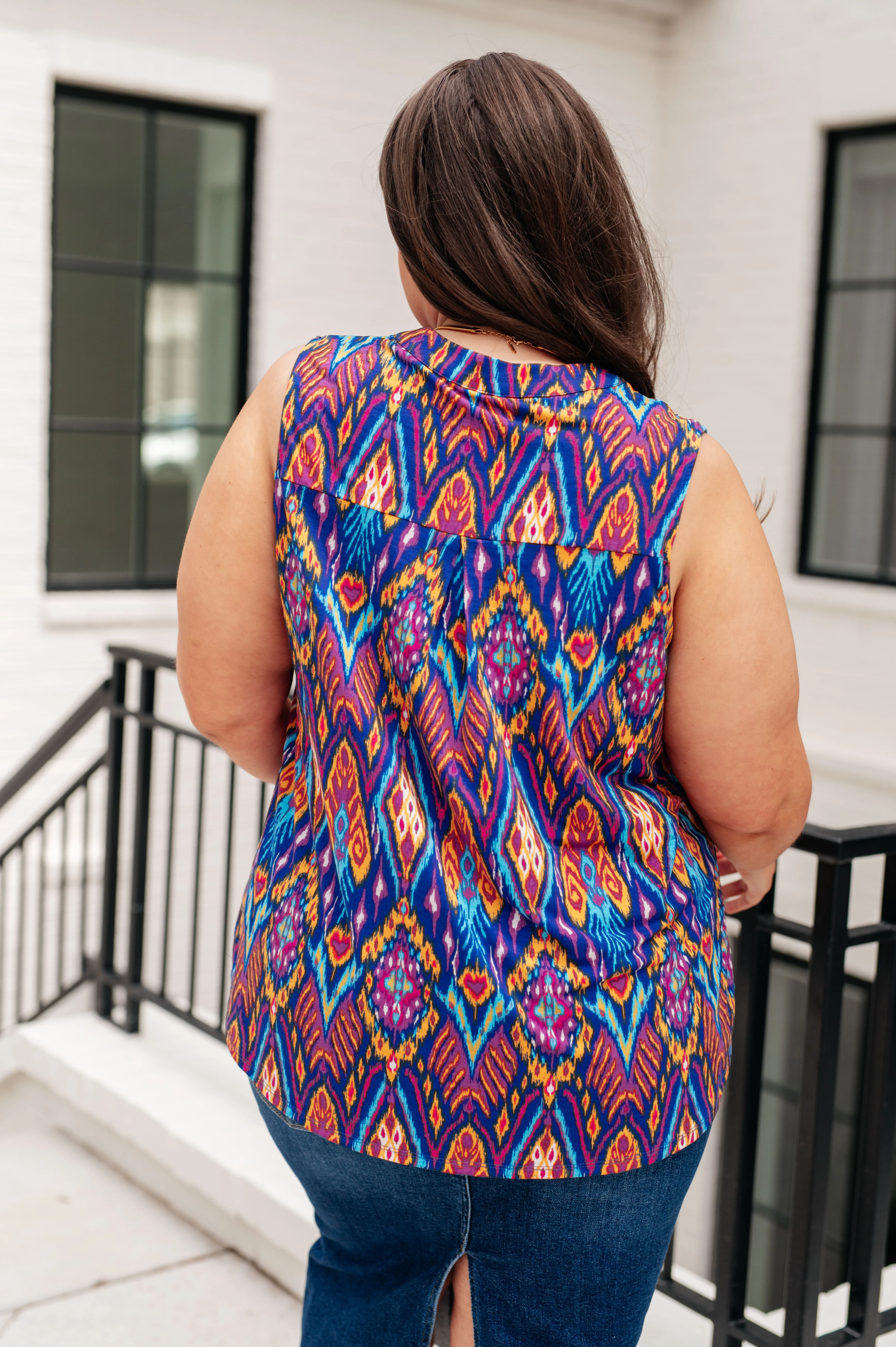Lizzy Tank Top in Royal and Purple Deco - 5/10/2024 - Image 8