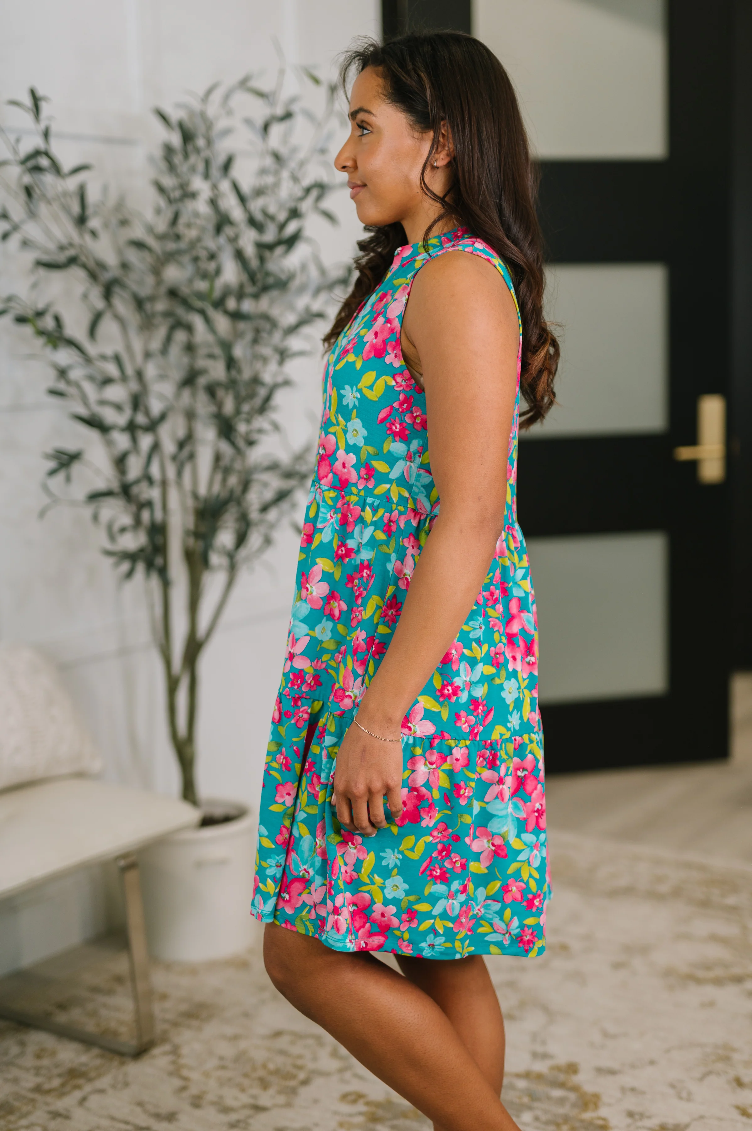 Lizzy Three Tier Tank Dress in Large Ditsy Floral - 5/8/2026 NEW - Image 4