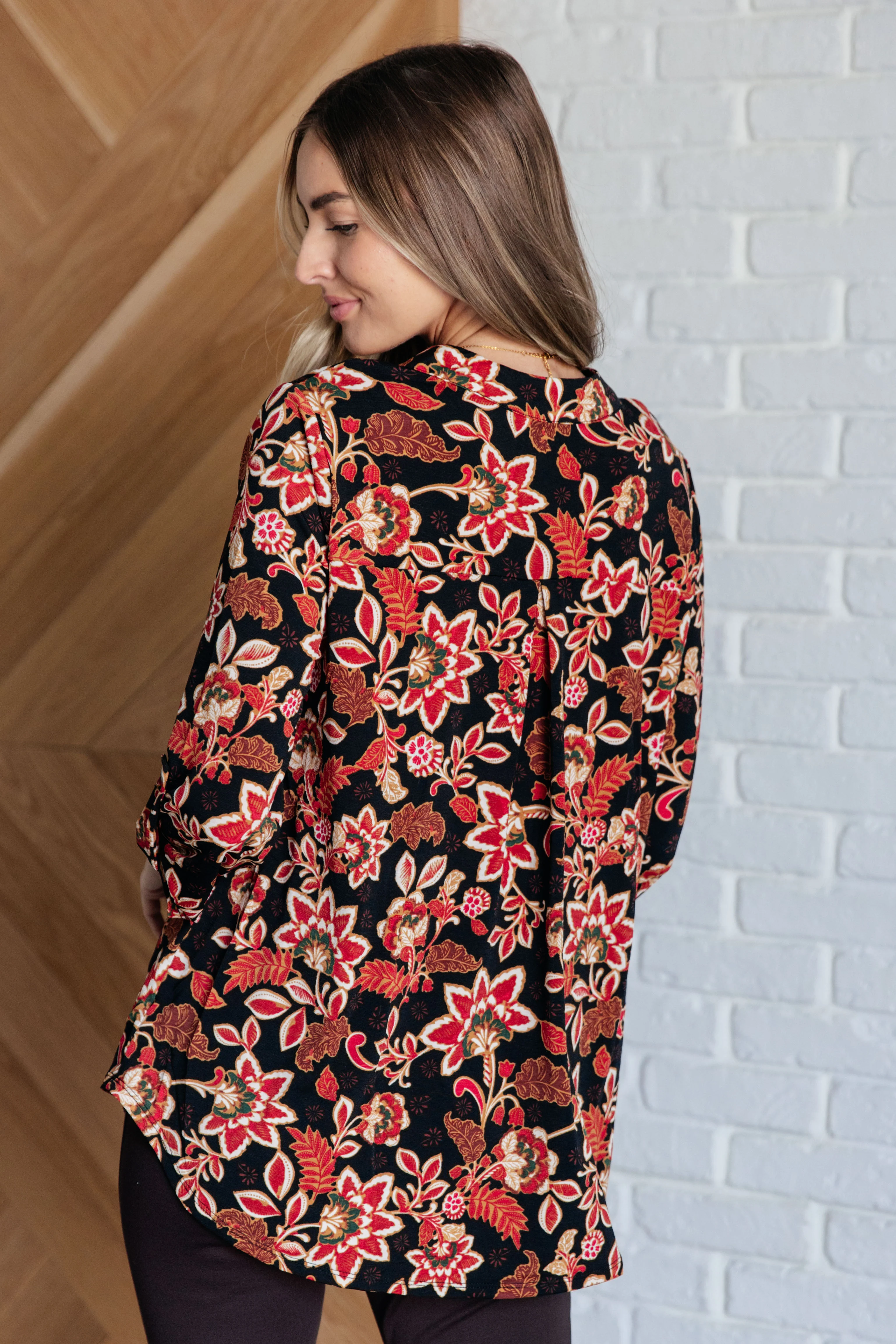 Lizzy Top in Black and Chocolate Floral - 8/22/2024 - Image 8