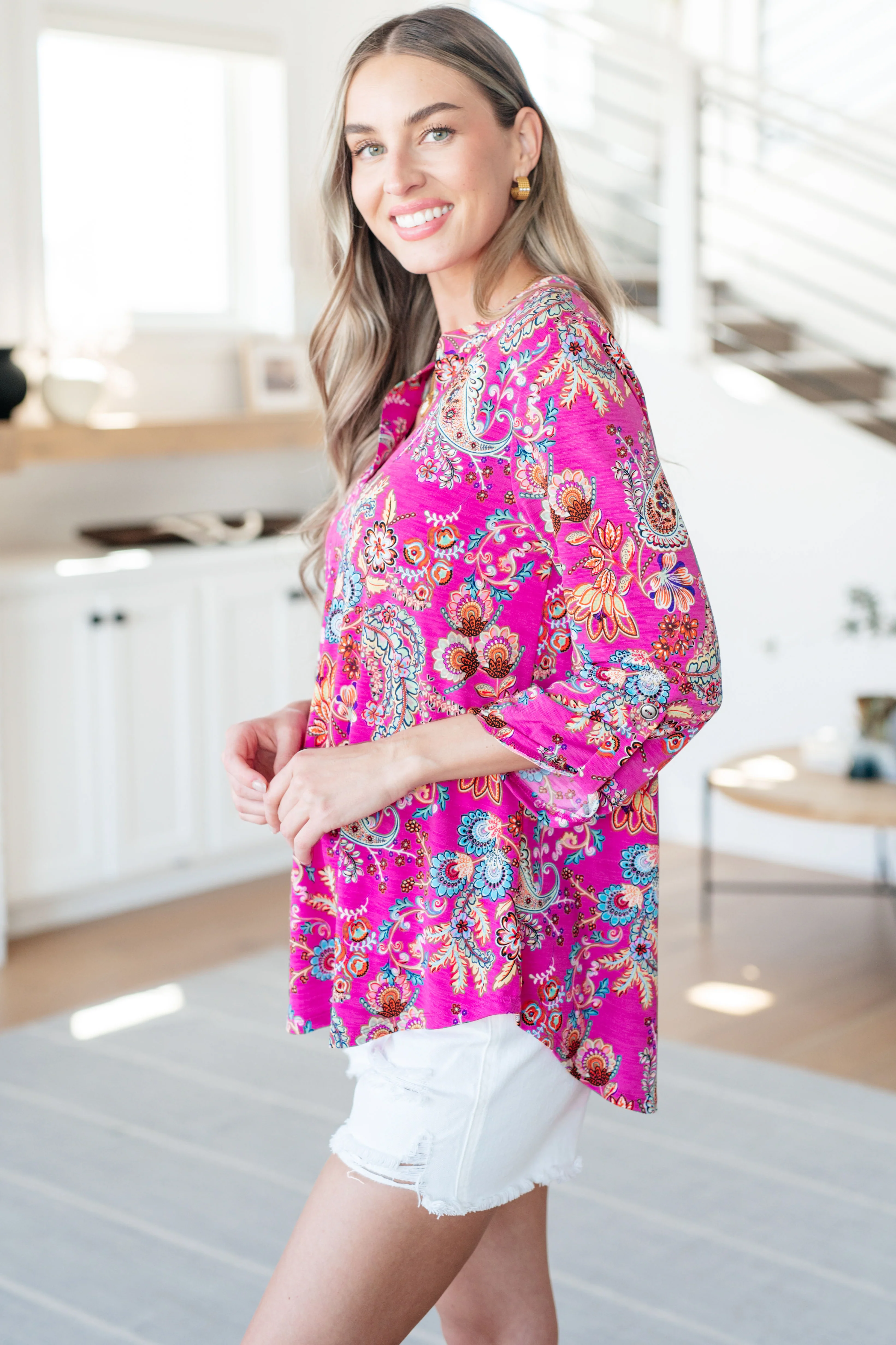 Lizzy Top in Magenta Floral Paisley - 5/3/2024 - Image 6