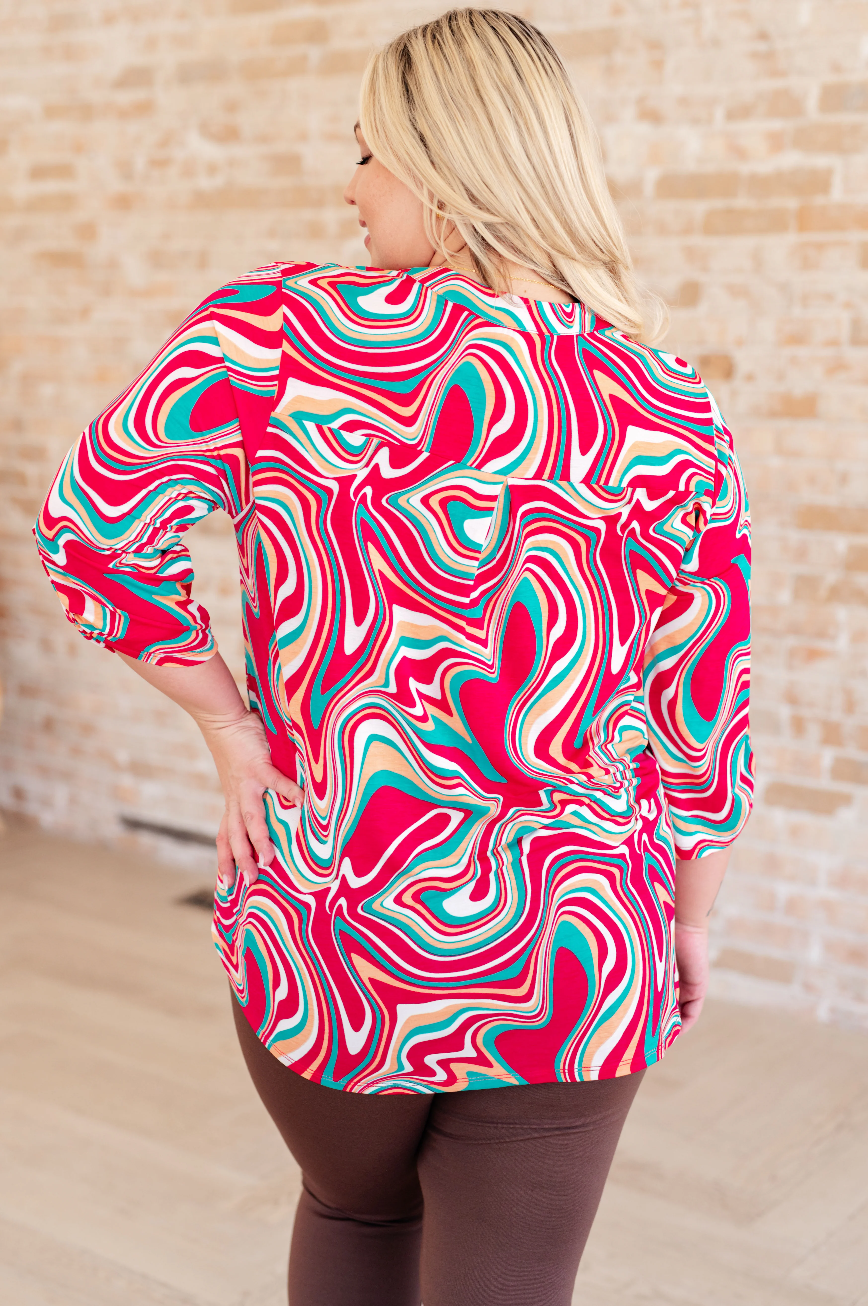 Lizzy Top in Magenta Retro Marble - 5/24/2024 - Image 8