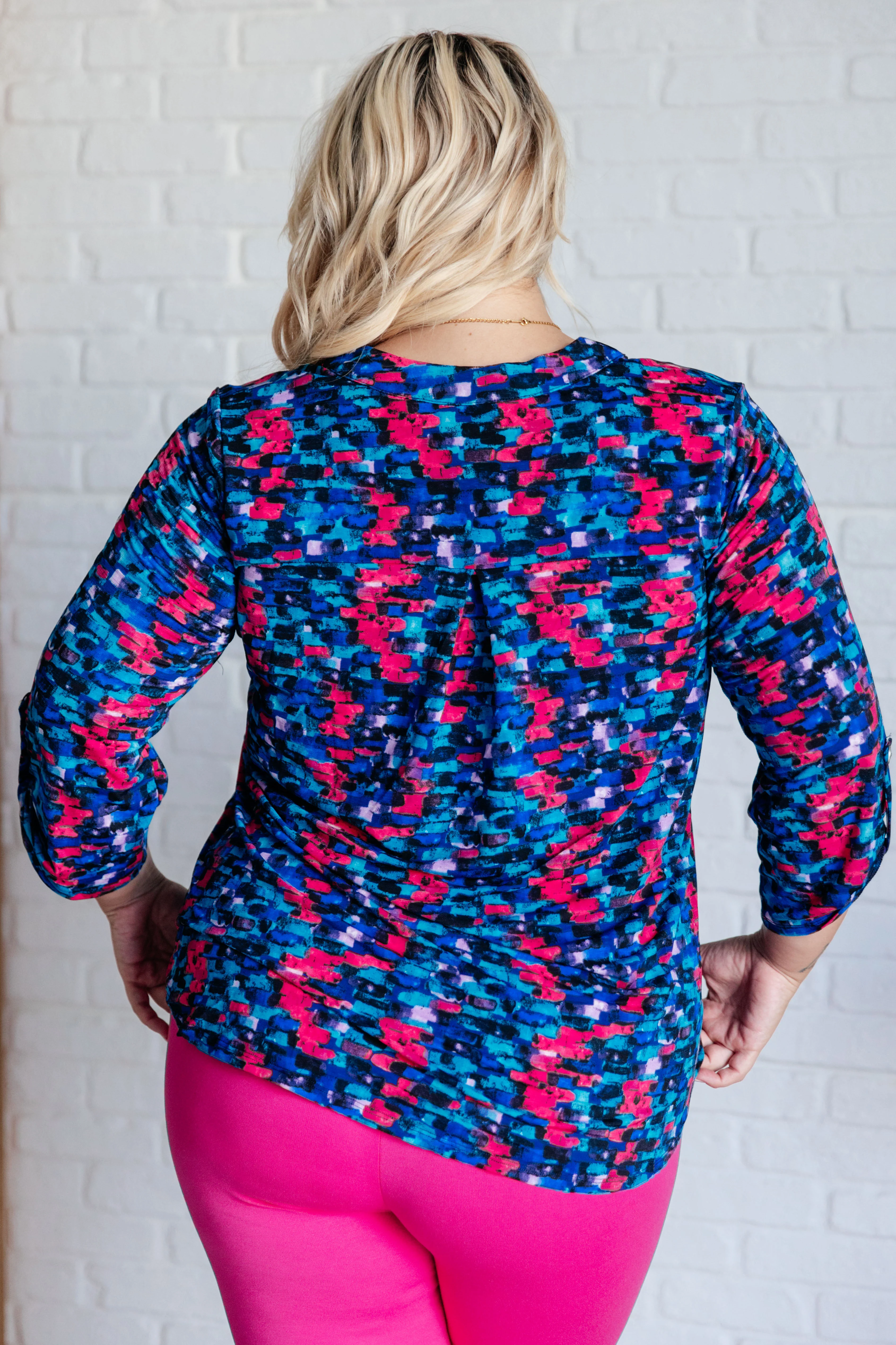 Lizzy Top in Navy and Teal Multi - 8/22/2024 - Image 8