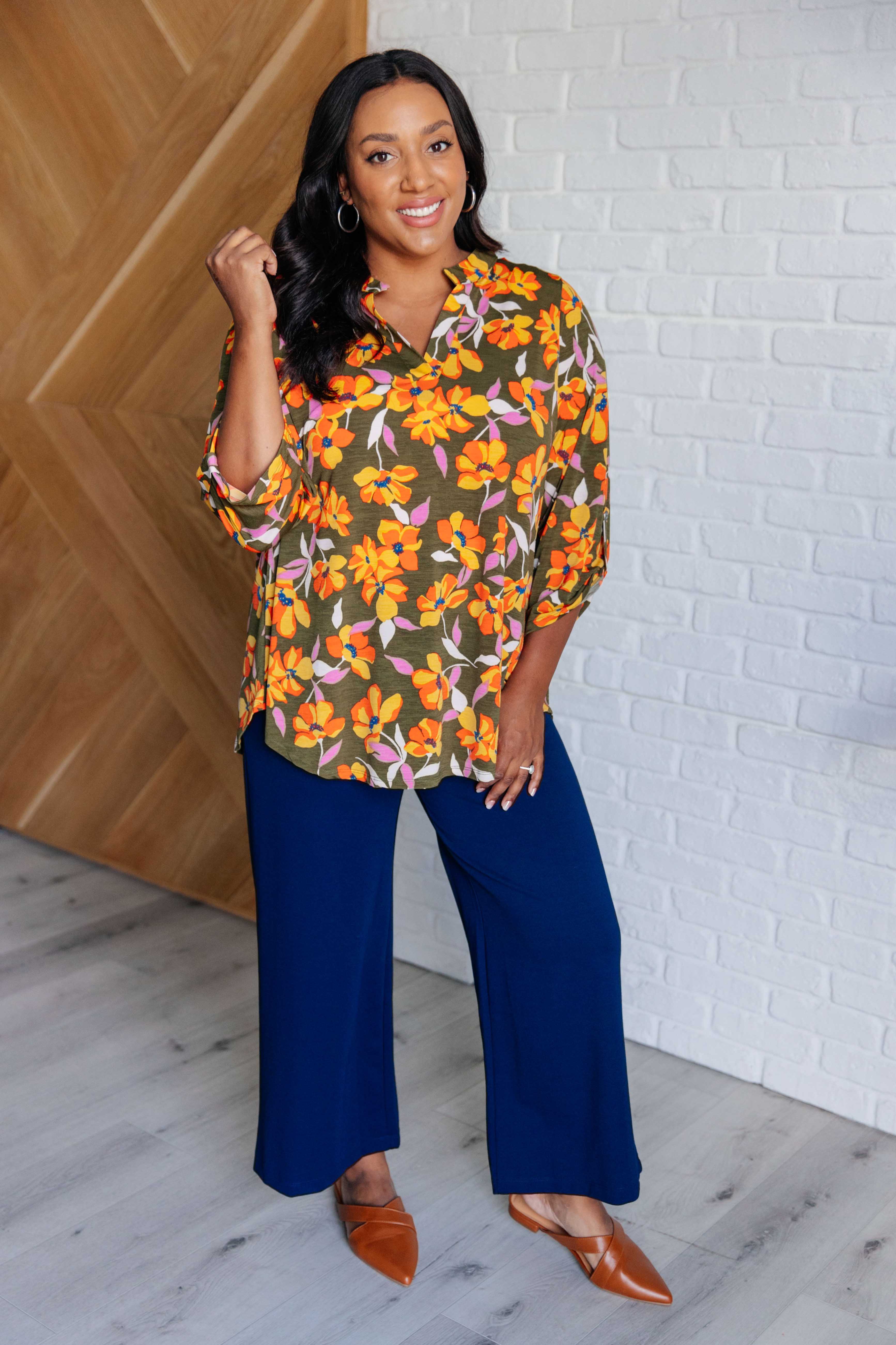 Lizzy Top in Olive and Mustard Floral - 9/12/2024 - Image 3