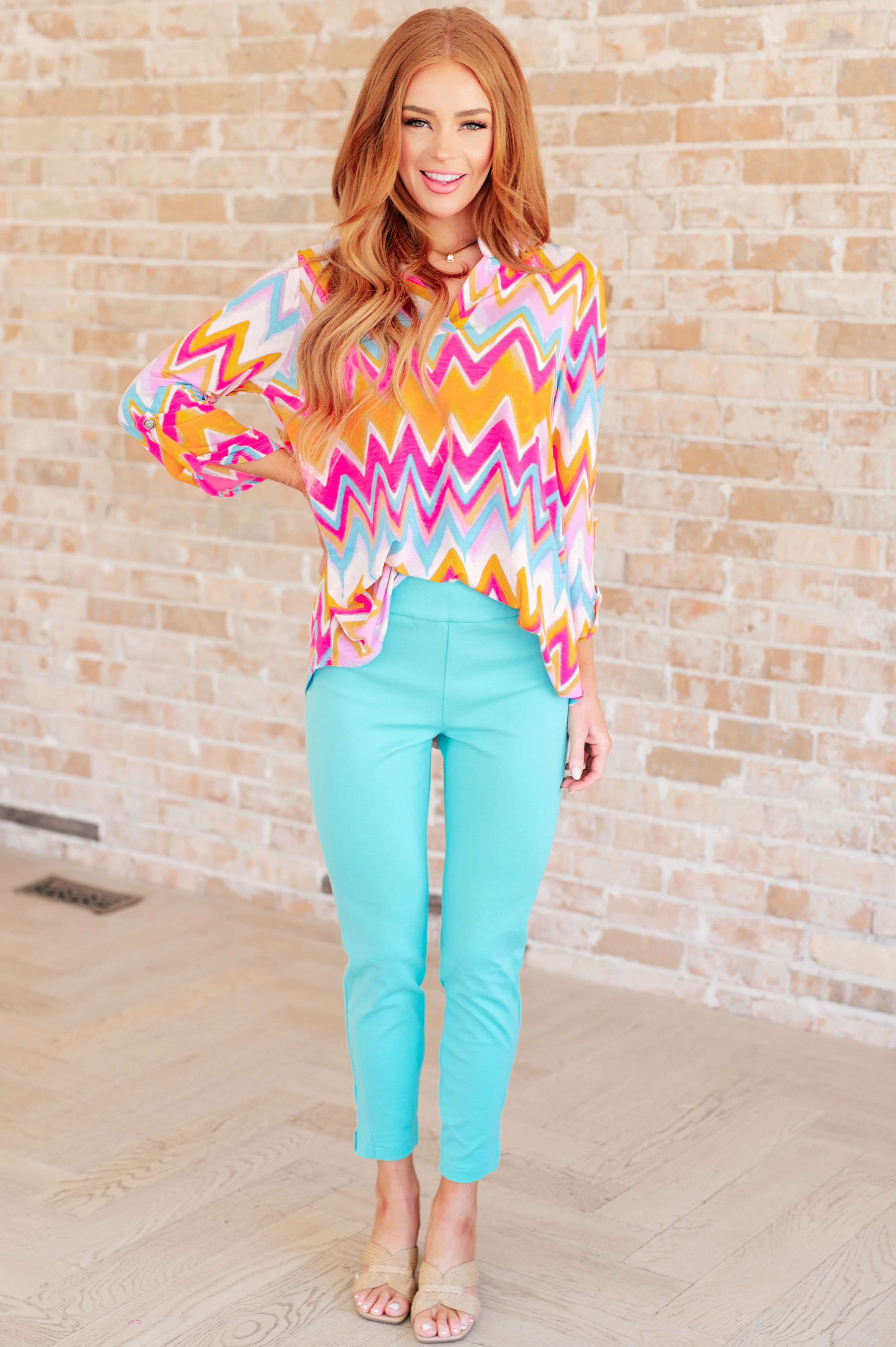 Lizzy Top in Orange Multi Chevron - 5/24/2024 - Image 3