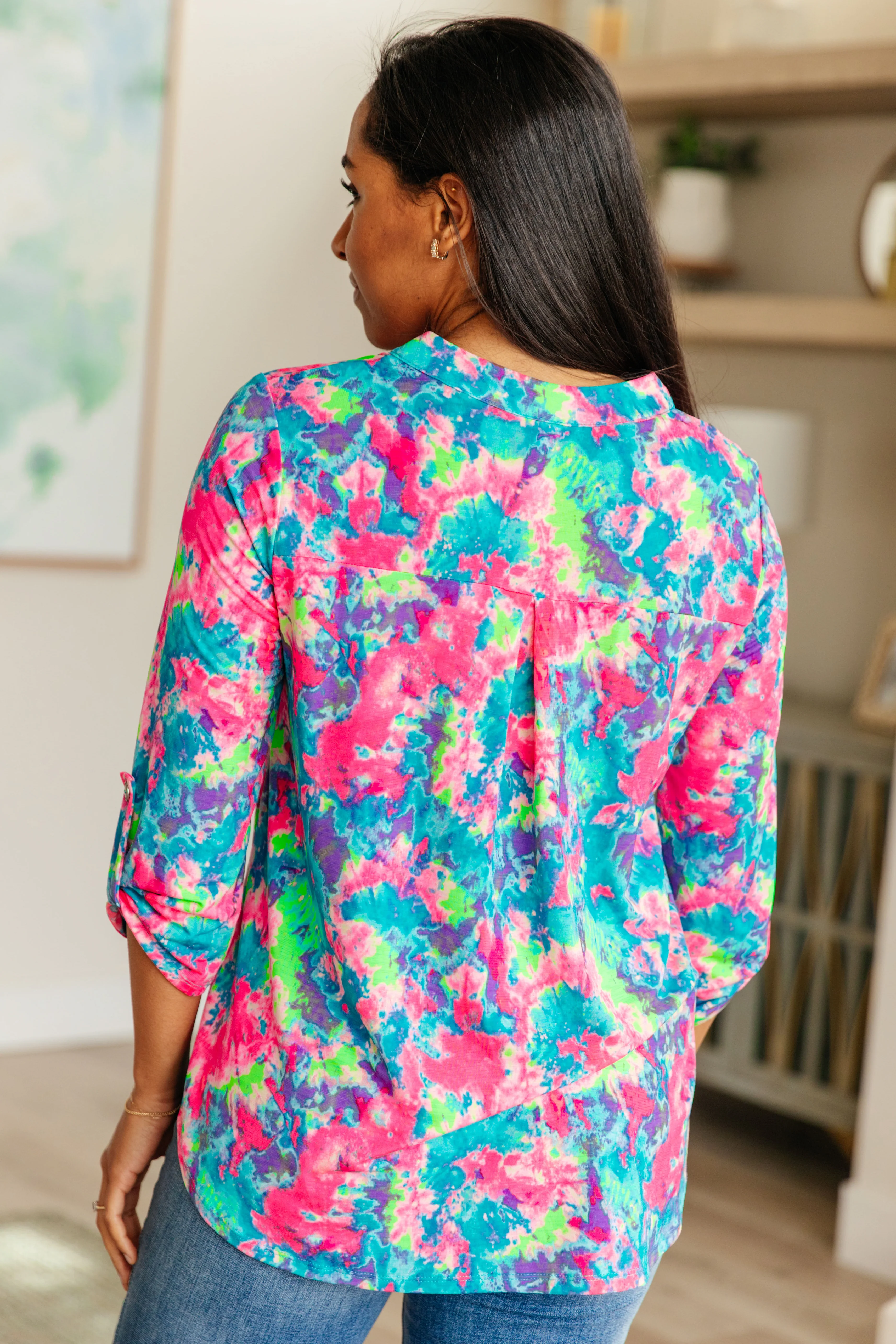 Lizzy Top in Pink and Teal Tie Dye - 4/26/2024 - Image 7