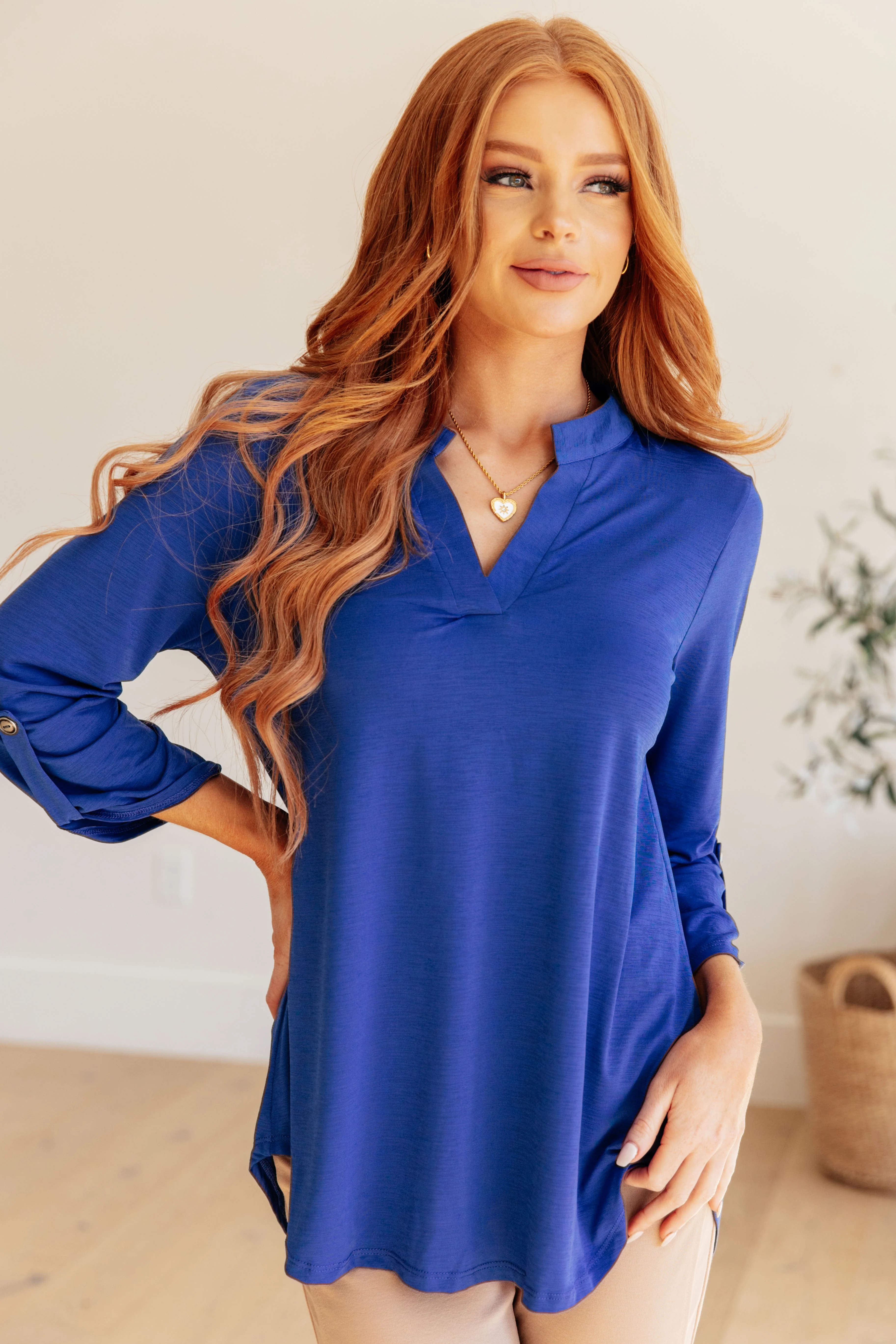 Cali Blouse in Royal Blue - 3/15/2024