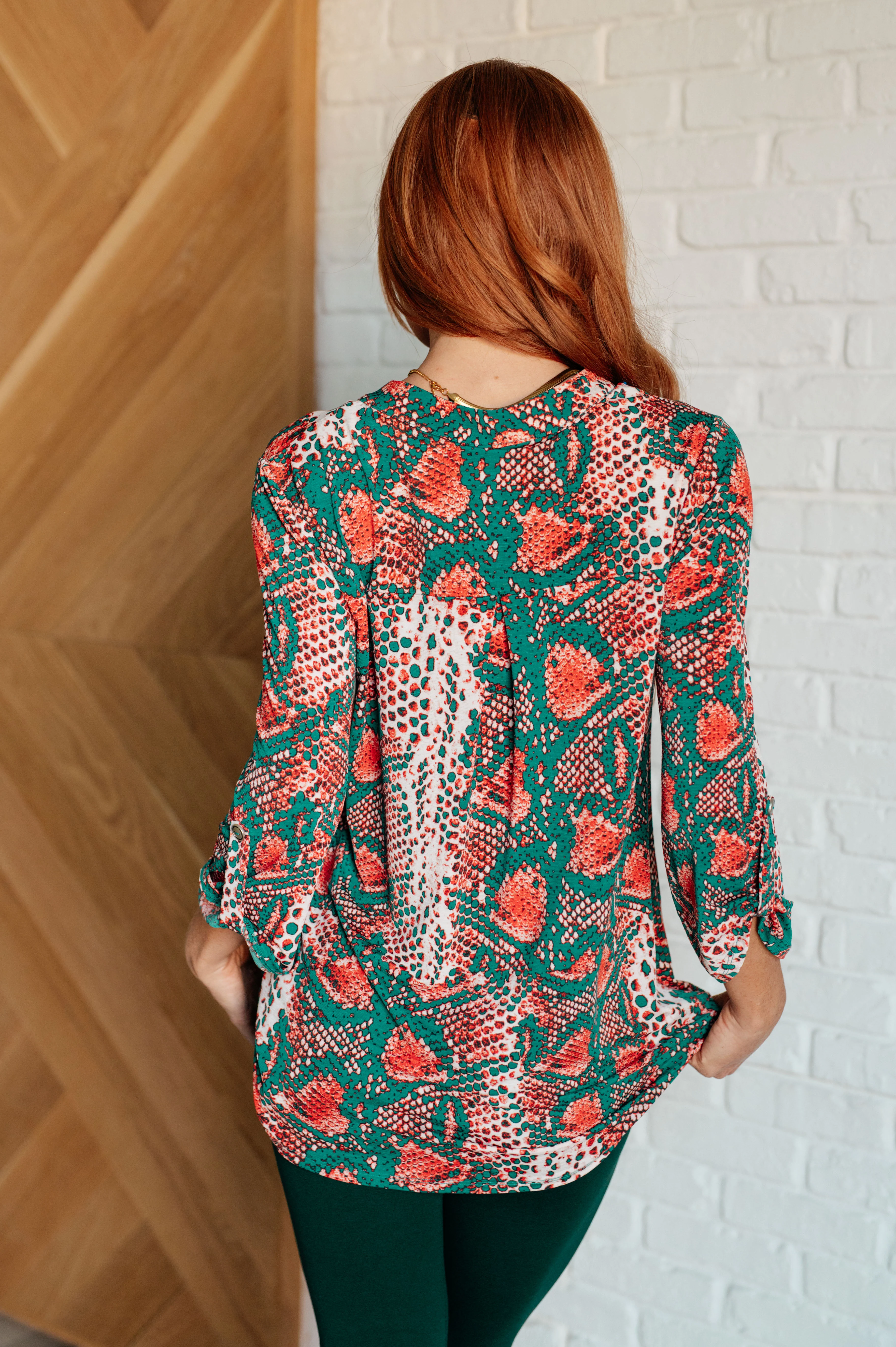 Lizzy Top in Teal Snake Print - 10/10/2024 - Image 8