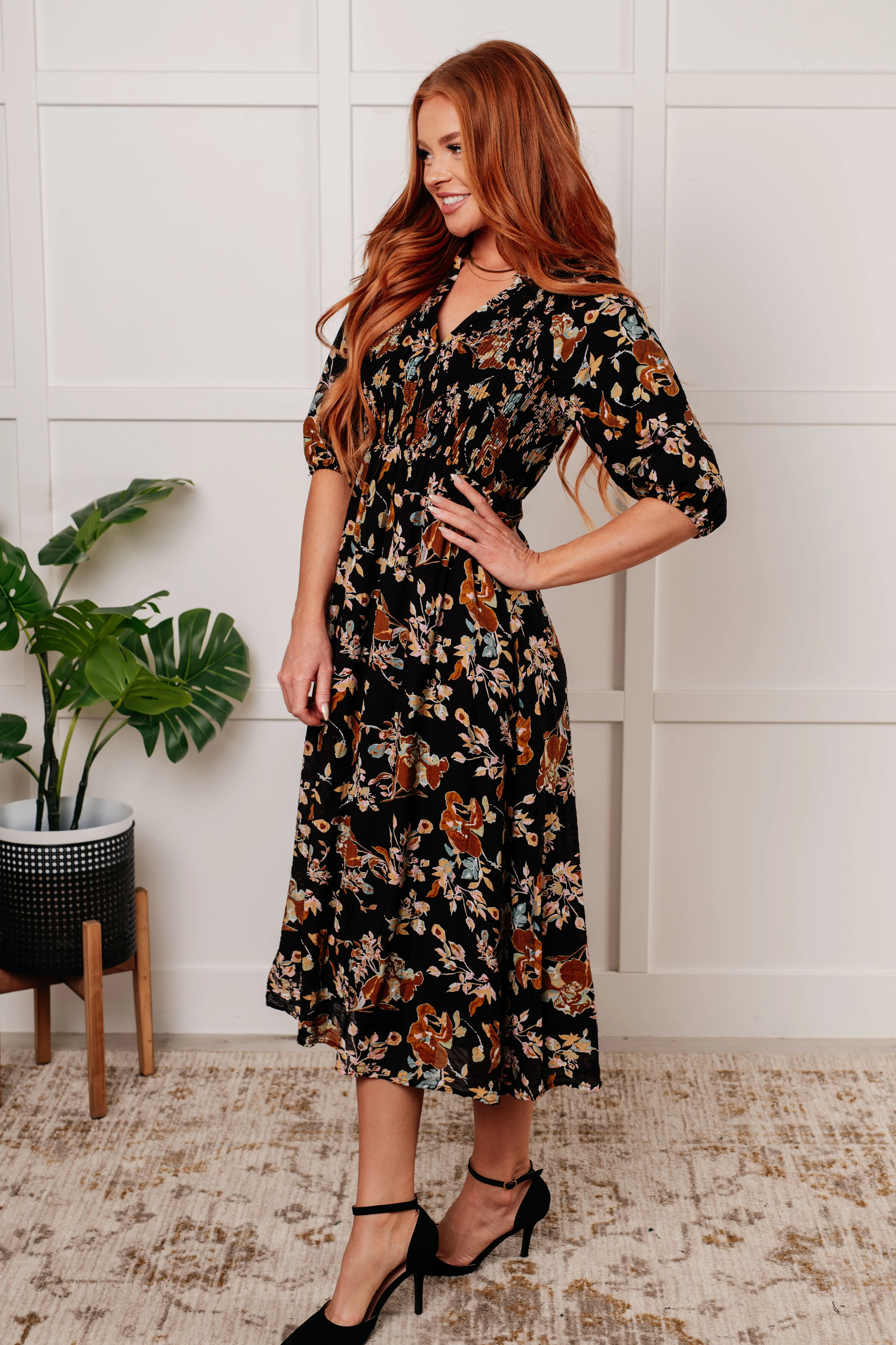 Look My Way Smocked Bodice Button Down Dress - 11/5/2024 - Image 6