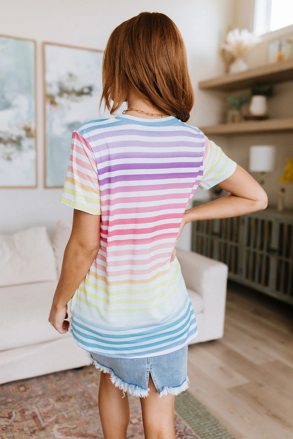 Looking for Rainbows V-Neck Striped Top - 6/20/2023 - Image 7