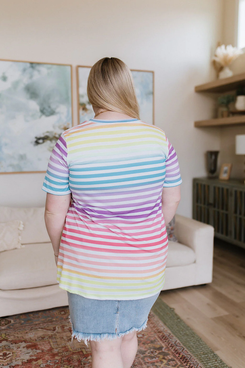 Looking for Rainbows V-Neck Striped Top - 6/20/2023 - Image 8