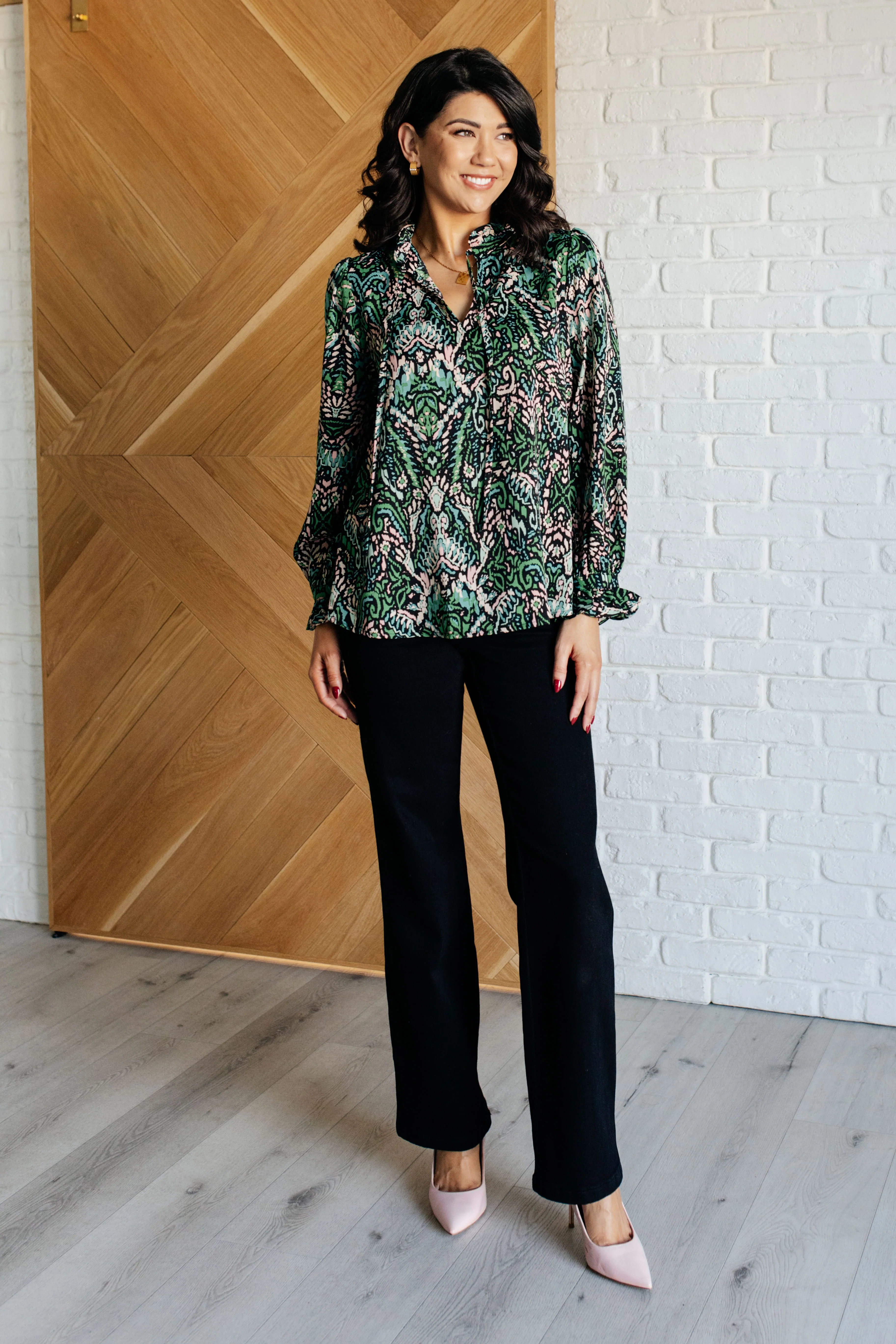 Looking Out Damask Print Blouse - 11/19/2024 - Image 3