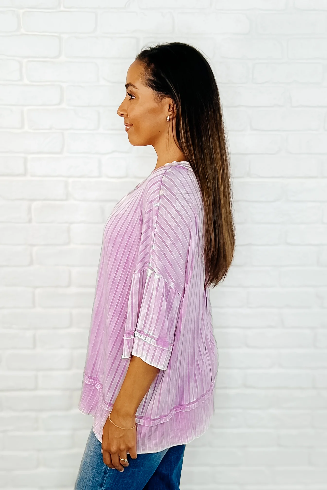 Loosely Speaking Oversized Basic Top in Mauve - 4/2/2025 - Image 3