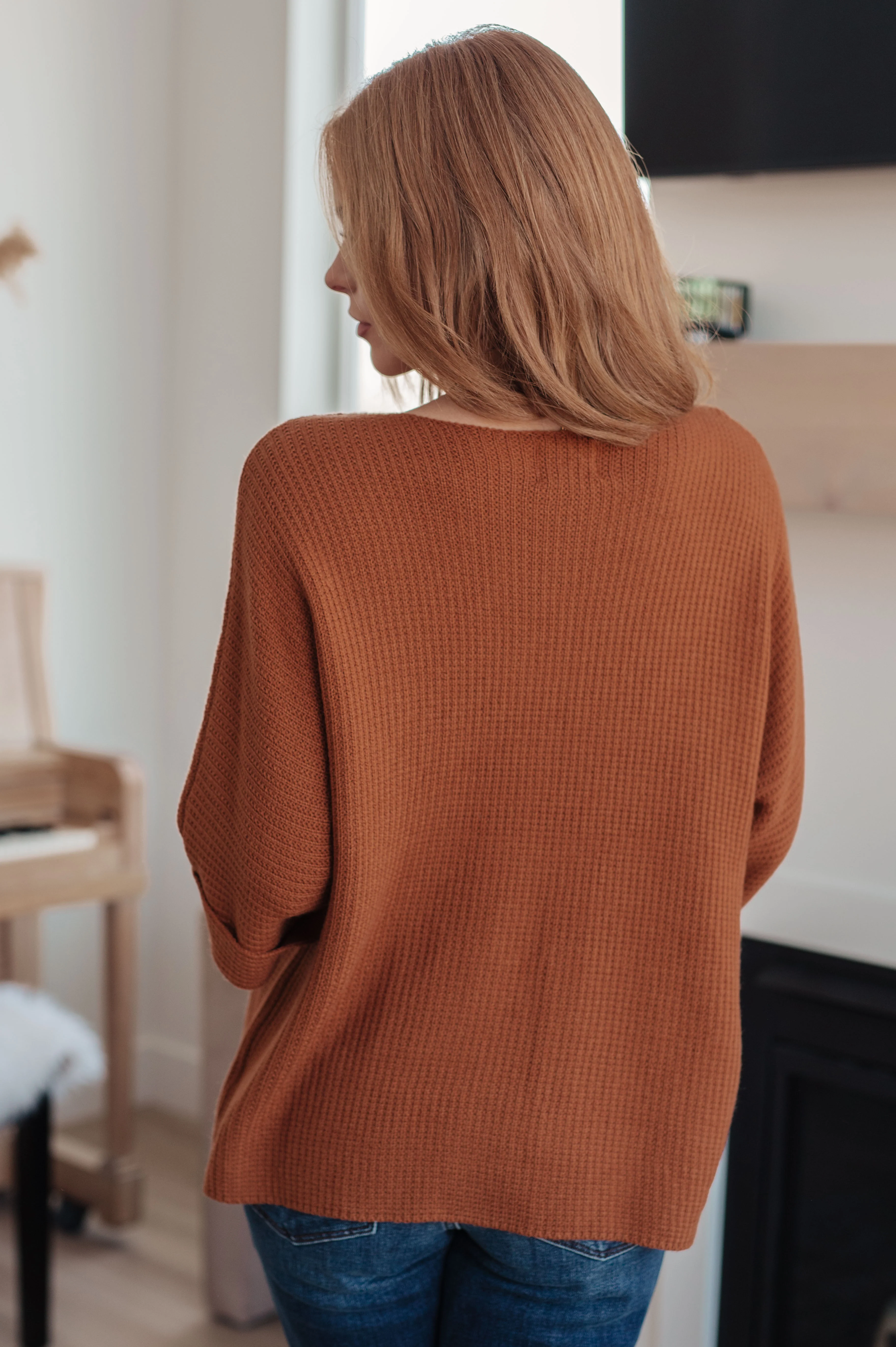 Lotta Love Knitted Sweater Top in Rust - 9/8/2025 - Image 10
