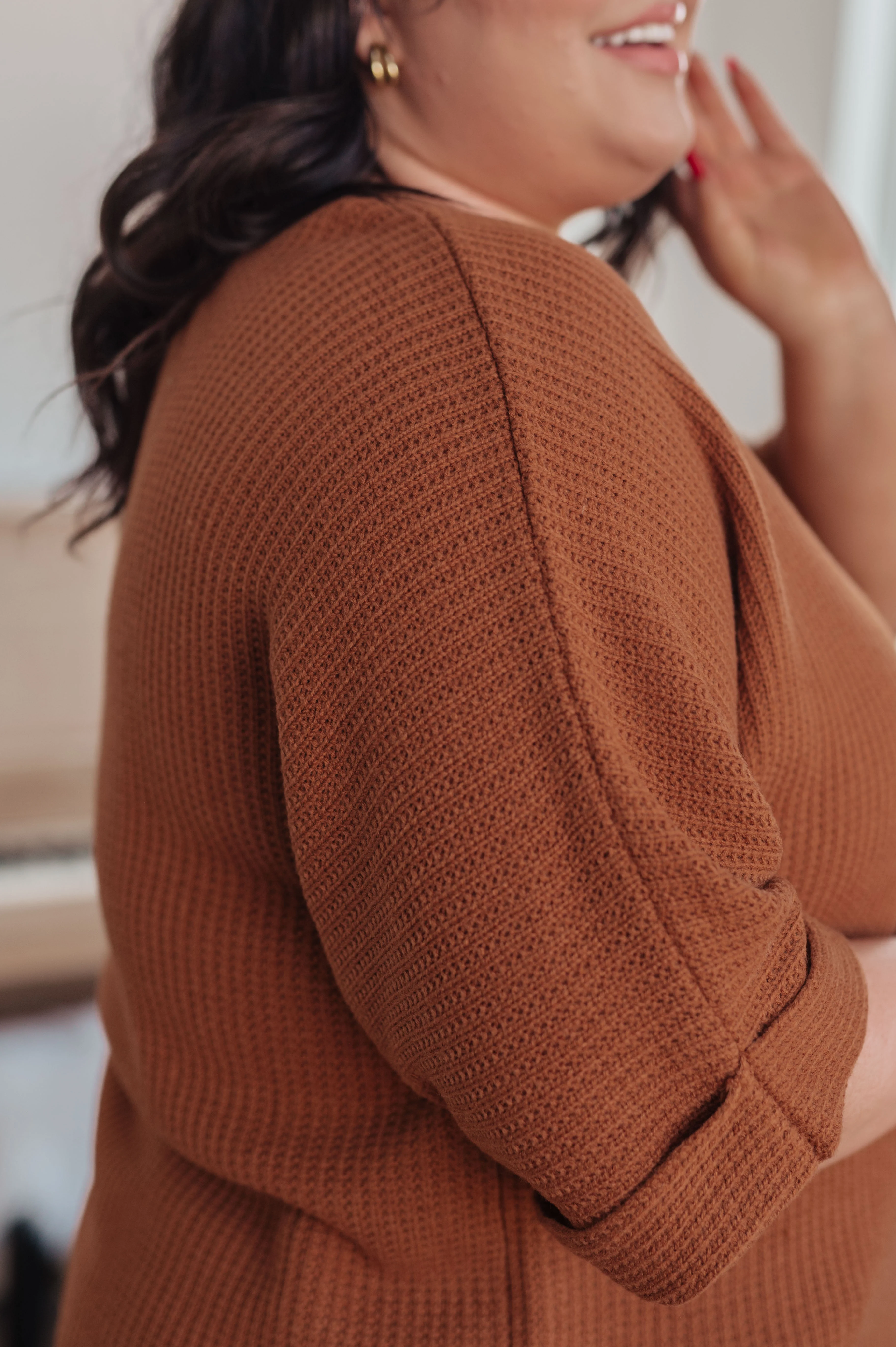 Lotta Love Knitted Sweater Top in Rust - 9/8/2025 - Image 11
