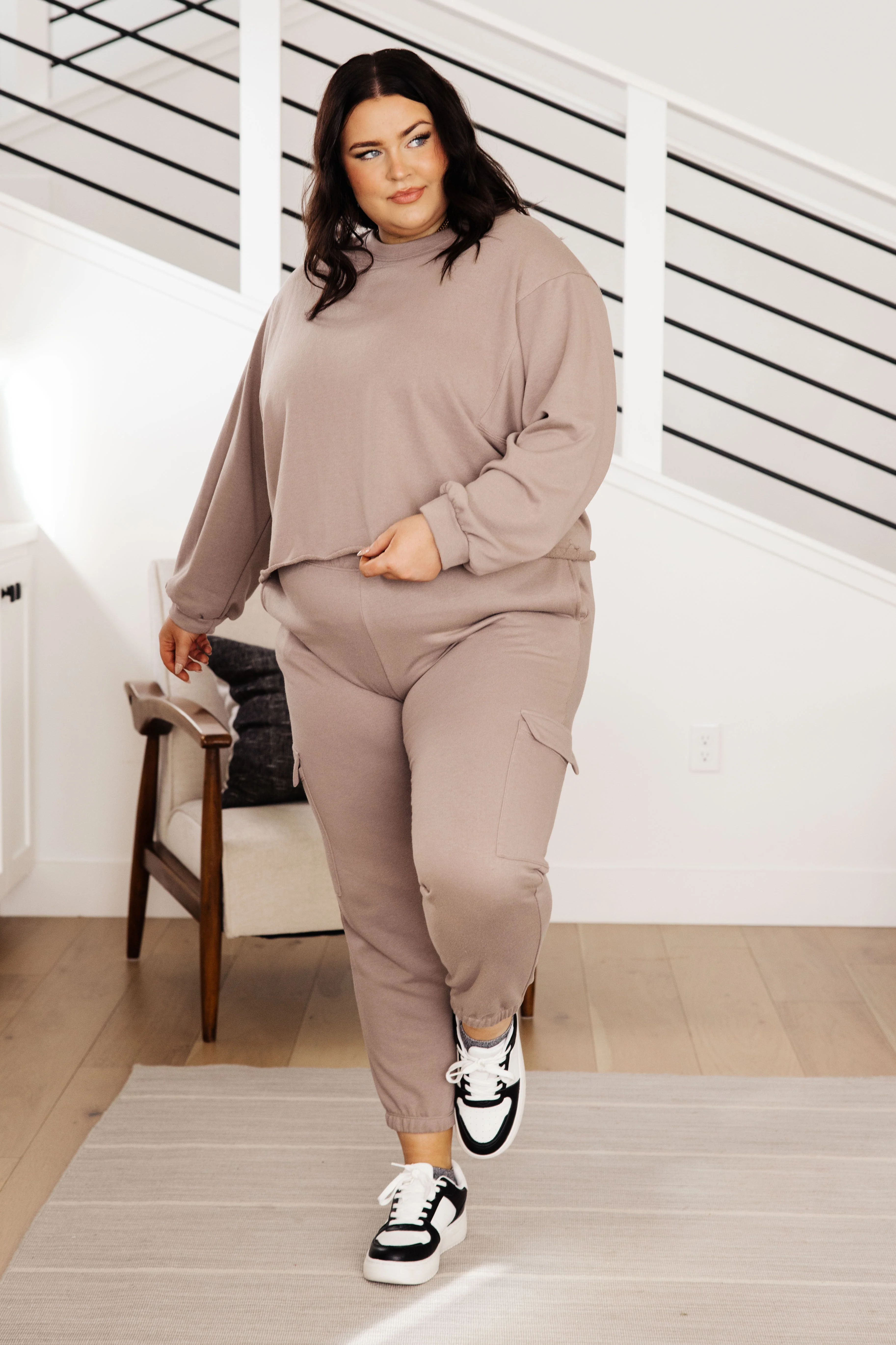 Lounge A Lot Cut Off Sweatshirt in Mocha - 10/10/2023 - Image 6