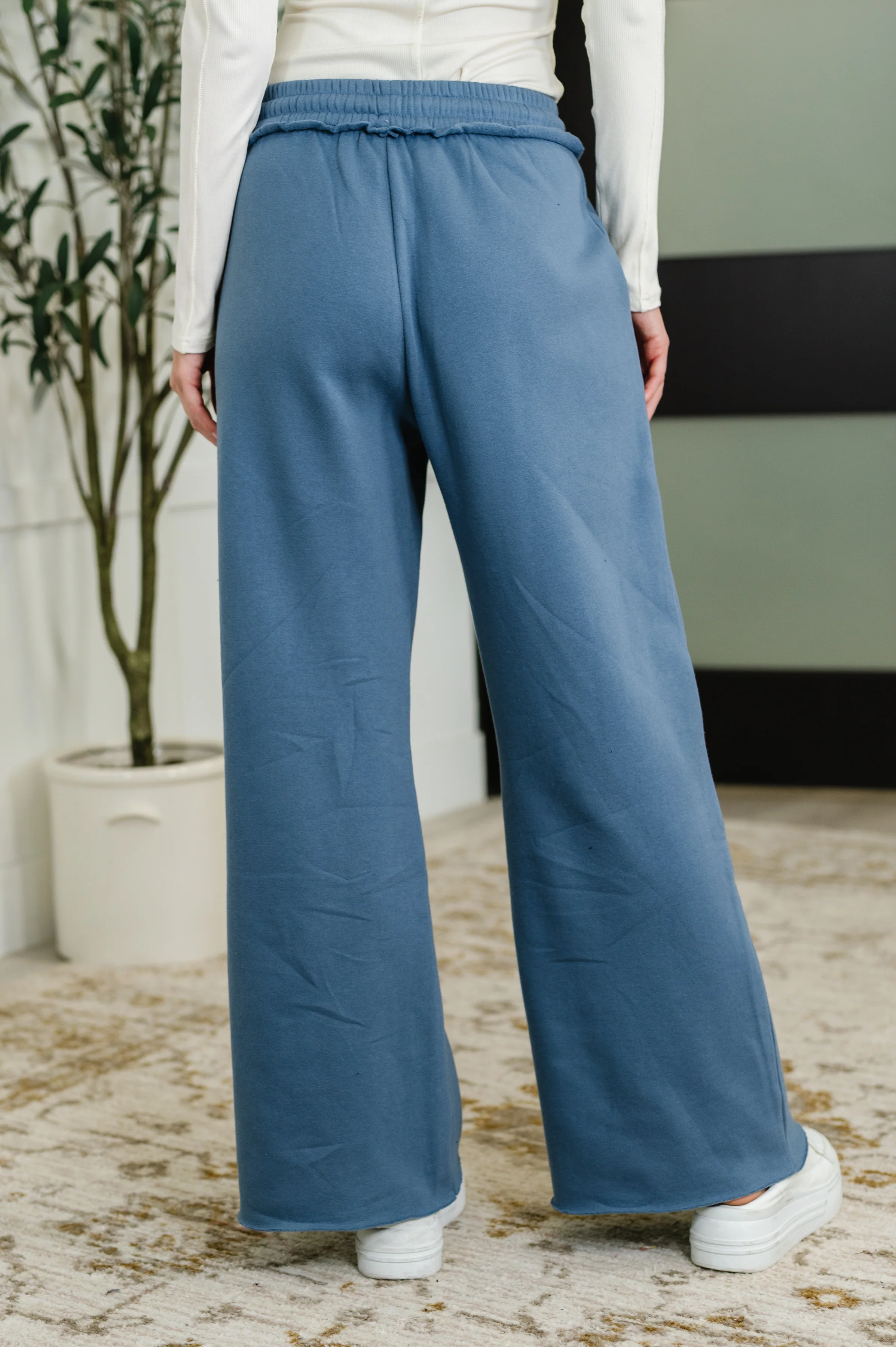 Lounge Line Wide Leg Sweats in Dusty Blue - 8/20/2025 - Image 7