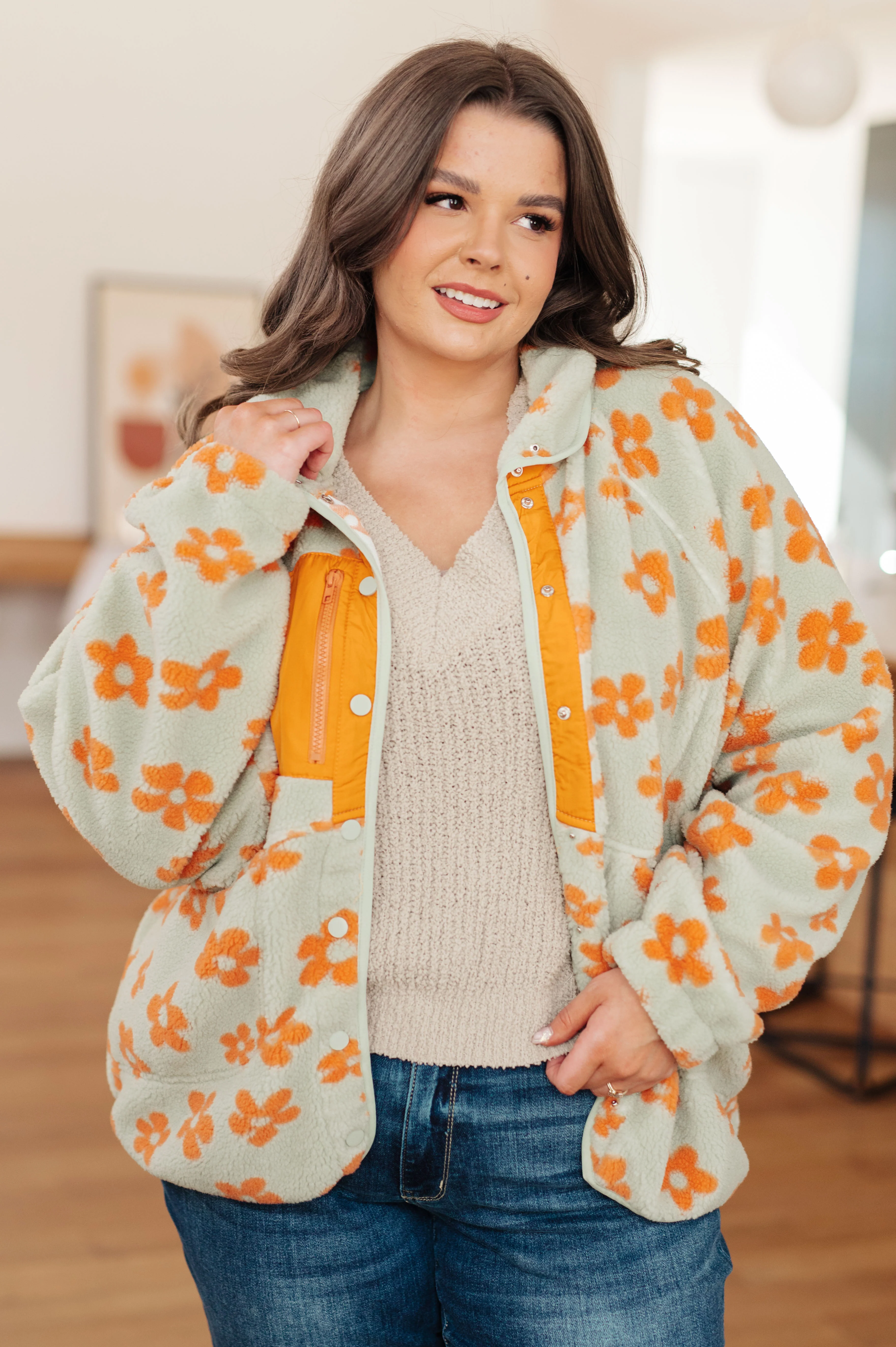 Love It Don't Leave It Floral Fleece Jacket - 10/16/2025 - Image 6
