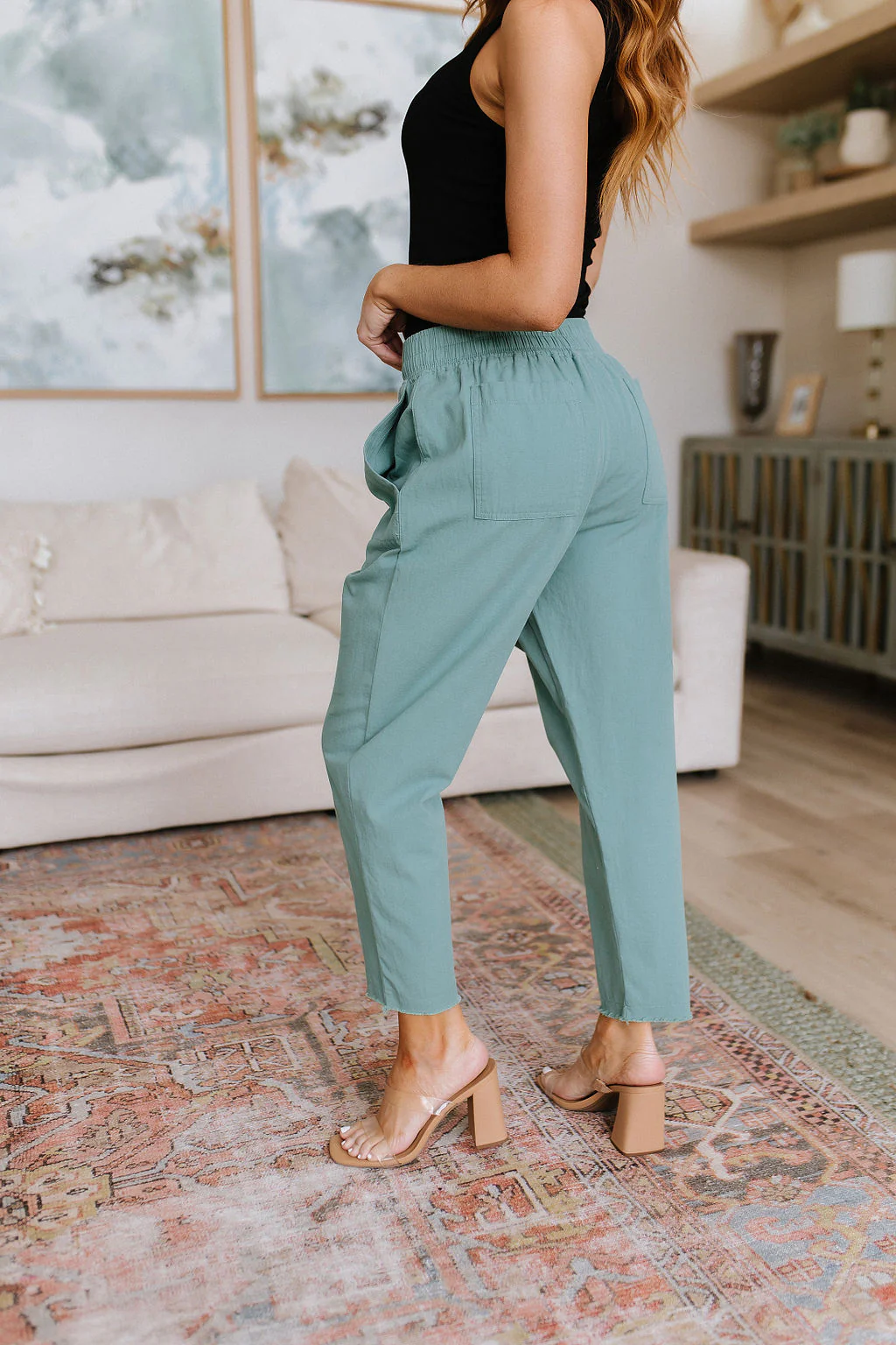 Love Me Dearly High Waisted Pants in Jade - 6/20/2023 - Image 5
