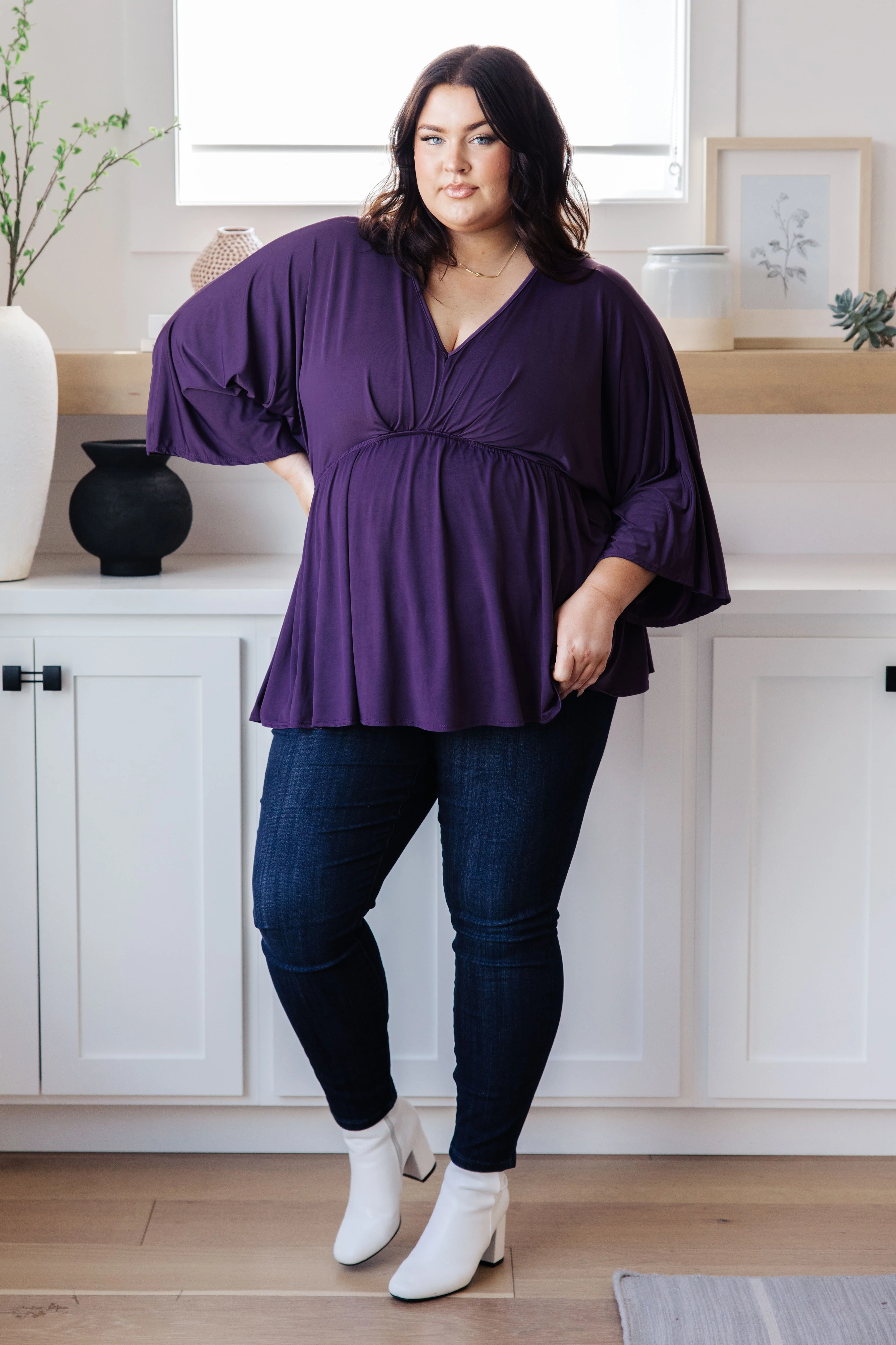 Love On The Line V-Neck Peplum Blouse - 10/13/2023 - Image 9