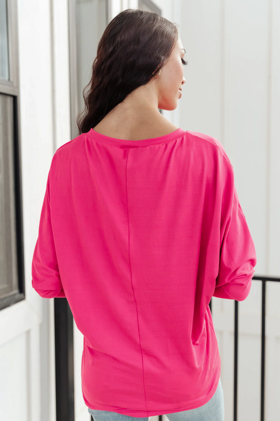 Lovely Ladder V Neck Top in Pink - 11/18/2021 - Image 9