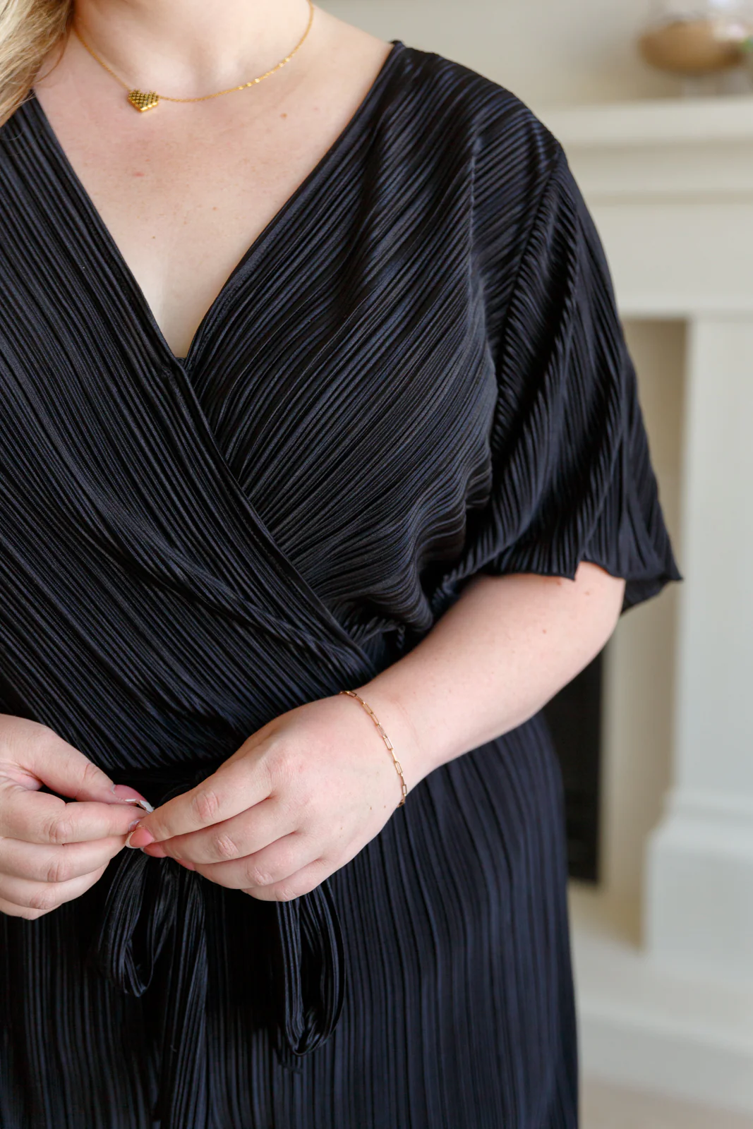 Lovely Life Plisse Romper in Black - 7/20/2023 - Image 13