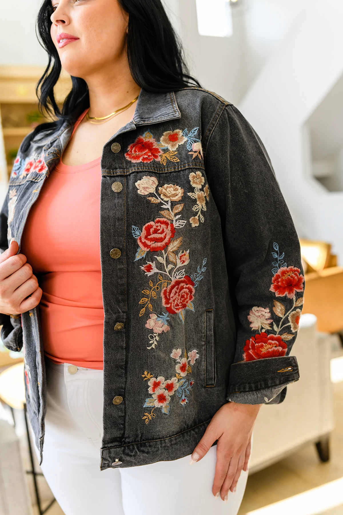 Lovely Visions Flower Embroidered Jacket - 2/14/2023 - Image 6