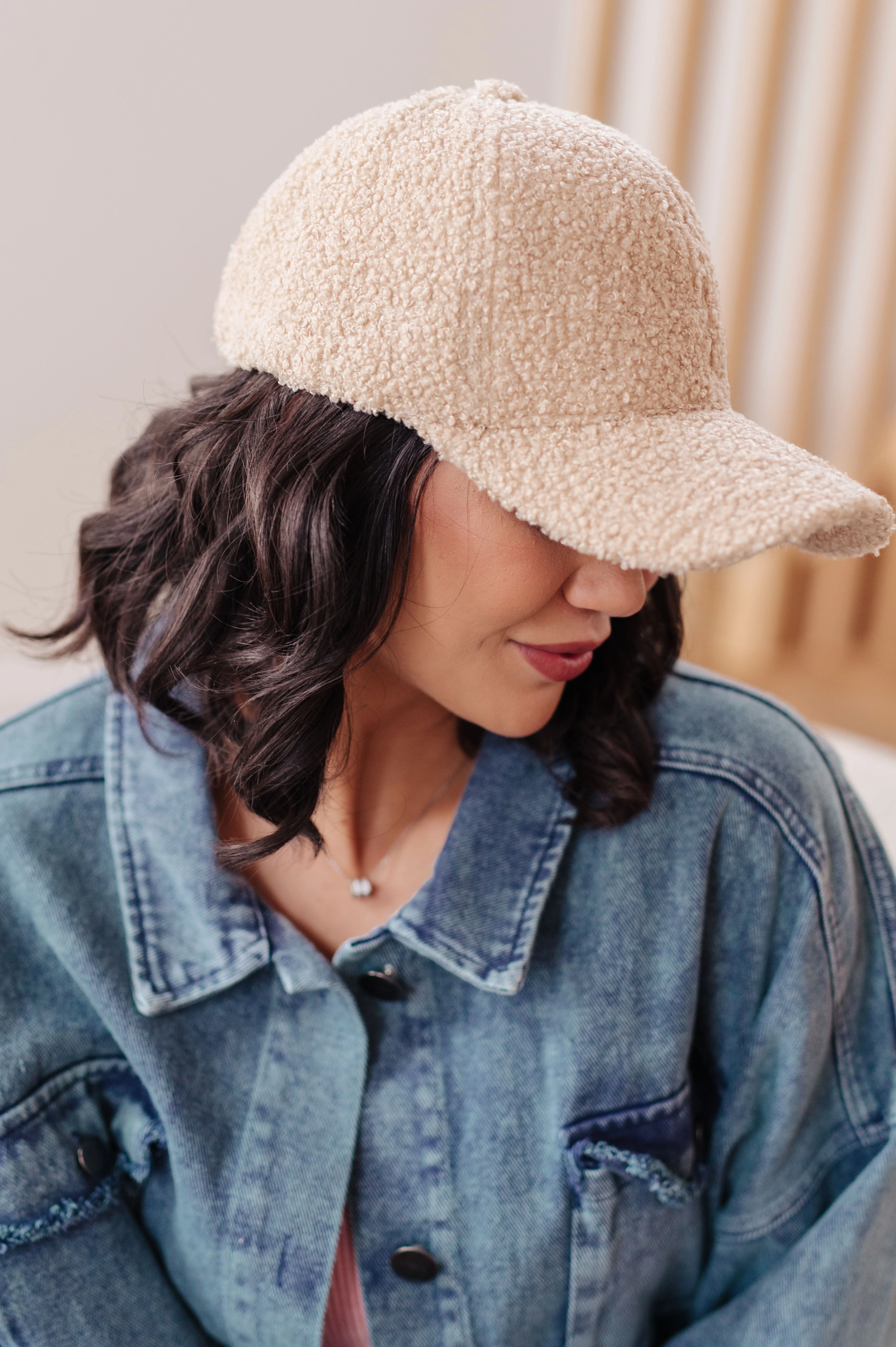 Lyla Sherpa Ball Cap in Khaki - 12/29/2023 - Image 3