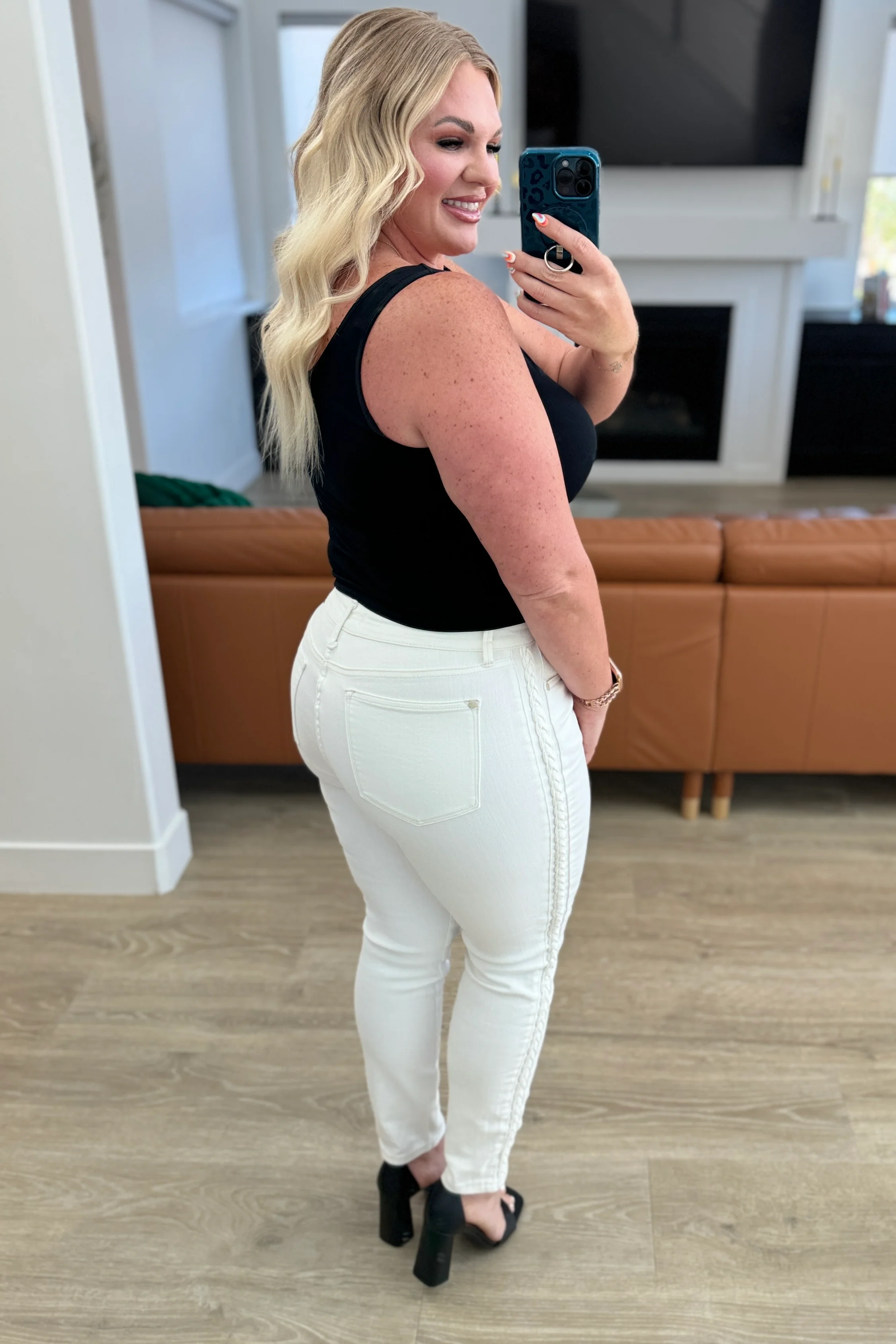 Maddie Mid Rise Braided Side Seam Relaxed Jeans - 4/7/2025 - Image 14