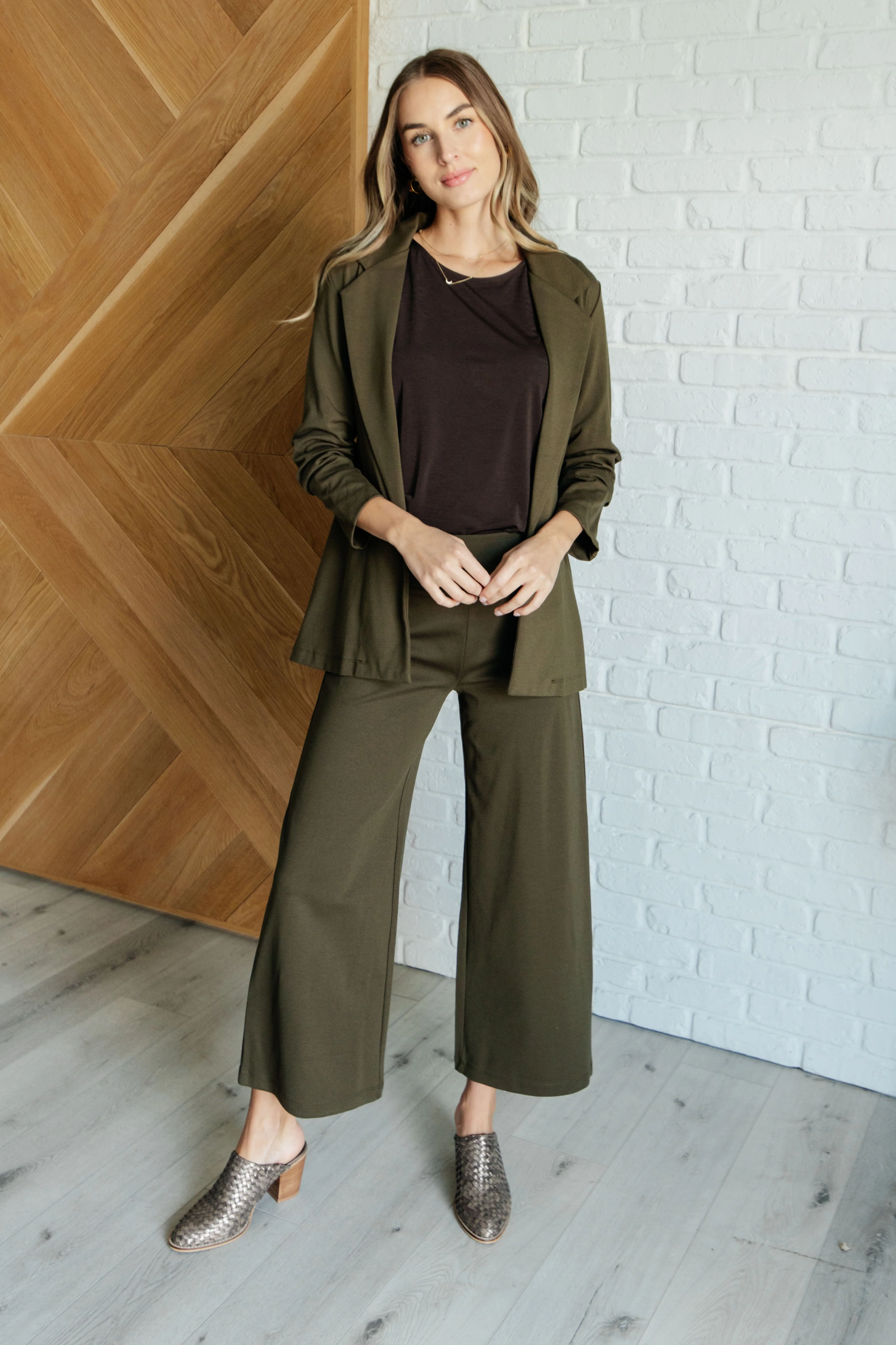 Magic Wide Leg Crop Pants in Olive - 9/22/2025 - Image 4