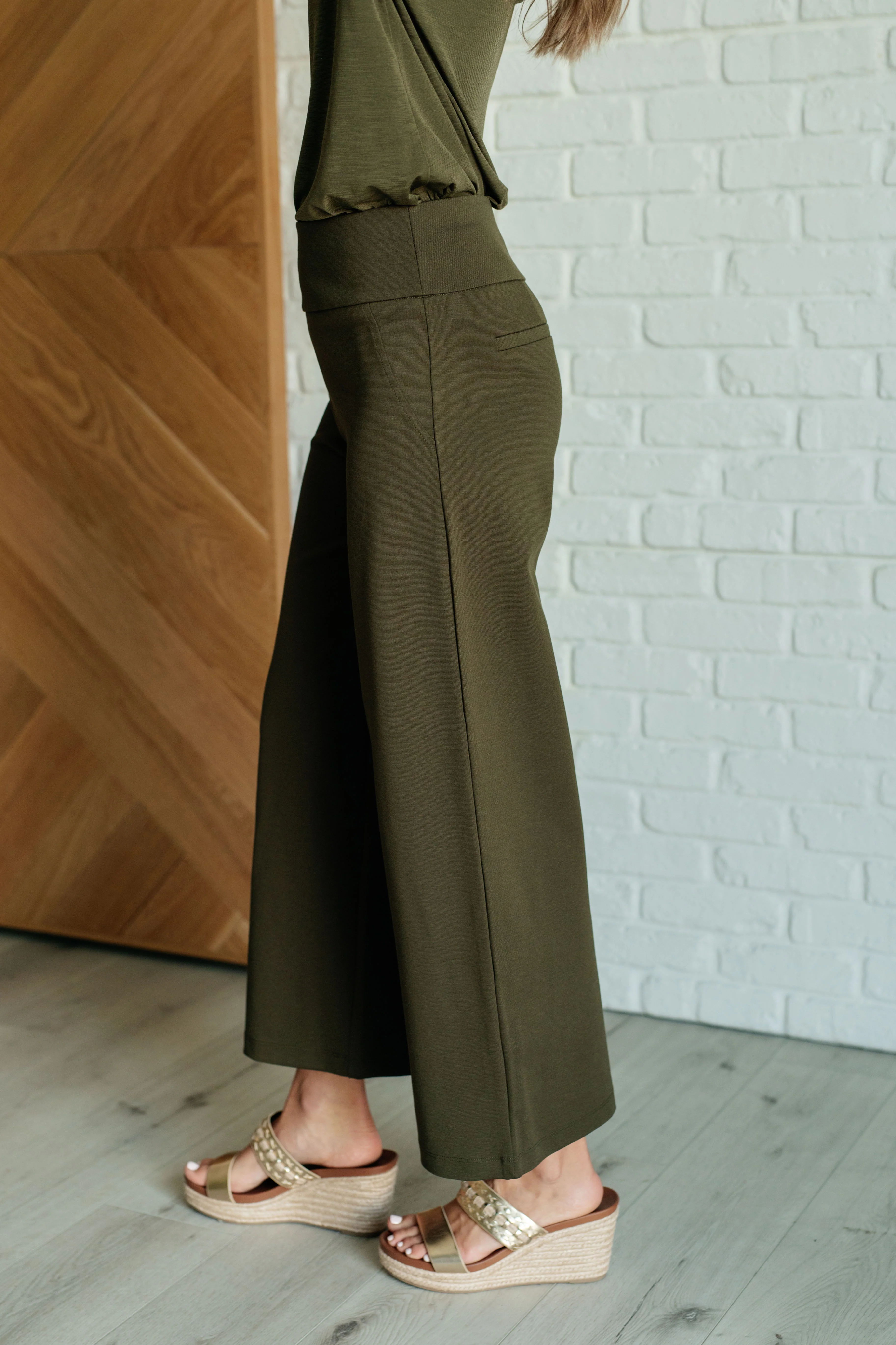 Magic Wide Leg Crop Pants in Olive - 9/22/2025 - Image 6