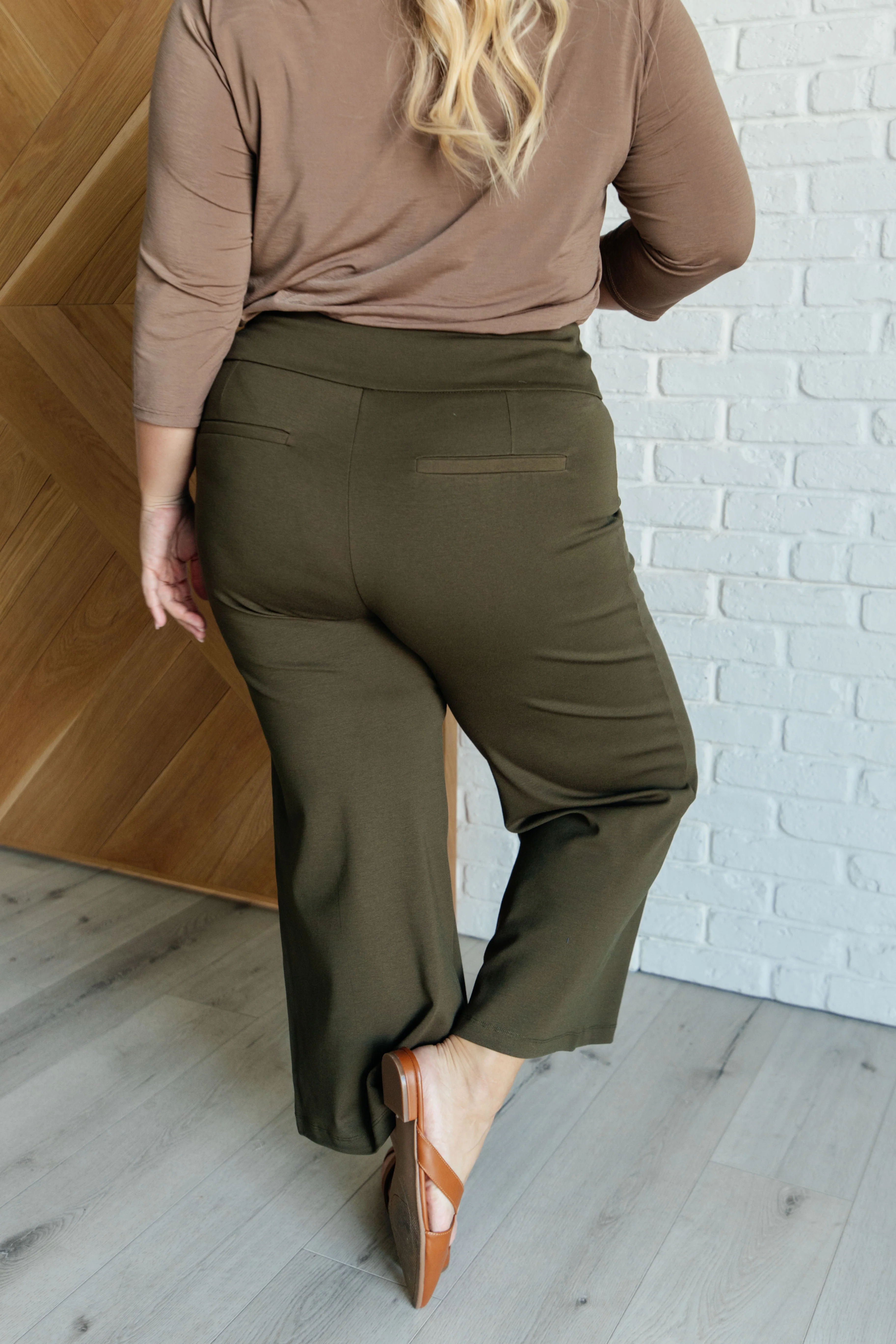 Magic Wide Leg Crop Pants in Olive - 9/22/2025 - Image 7
