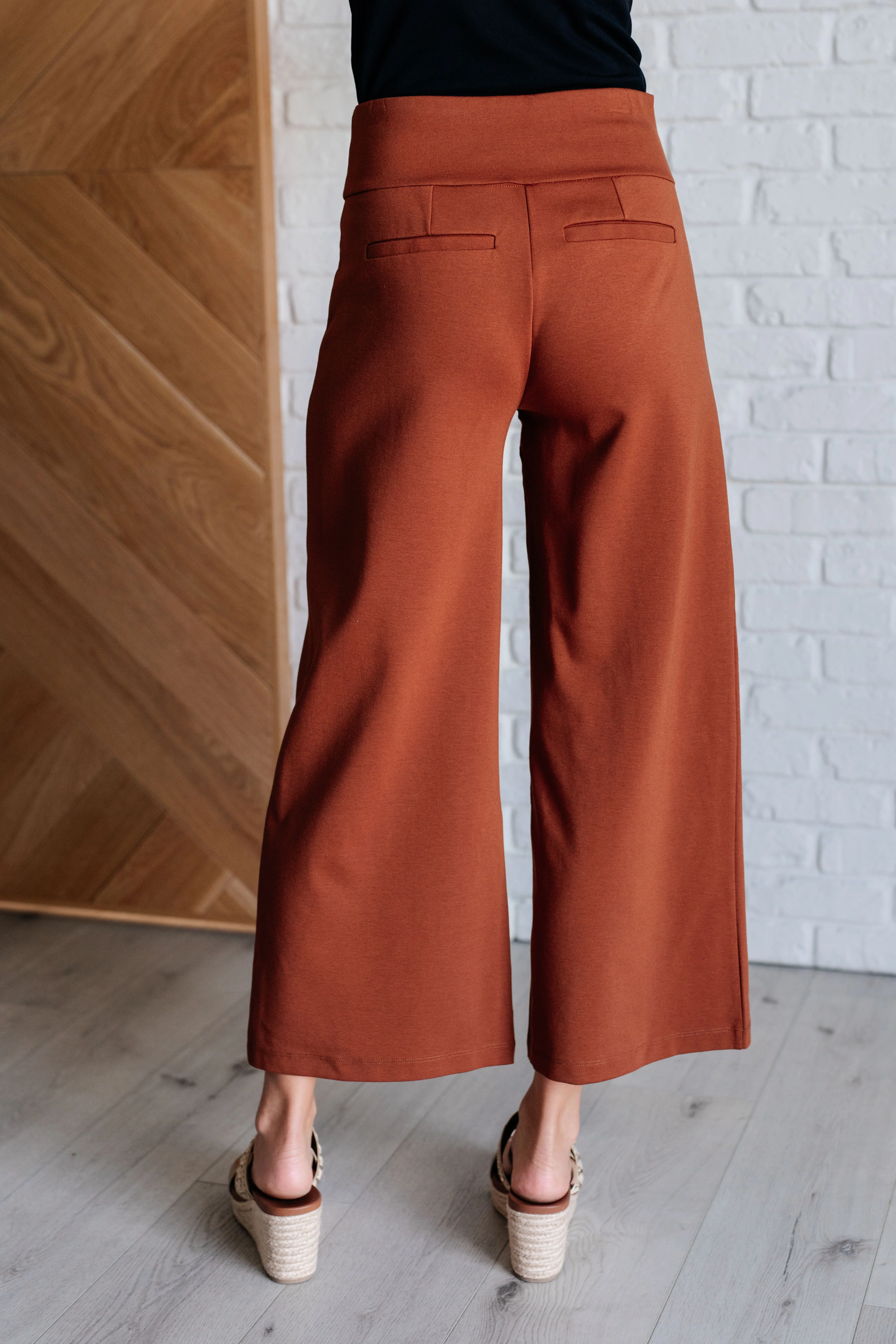 Magic Wide Leg Crop Pants in Rust - 9/8/2025 - Image 7