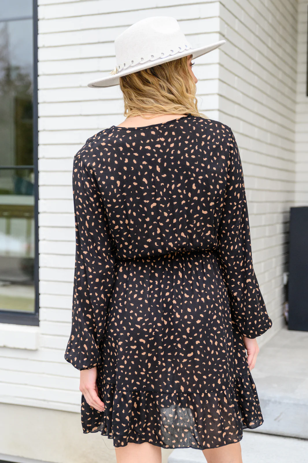 Make Your Happiness Long Sleeve Dress in Black - 12/20/2022 - Image 9