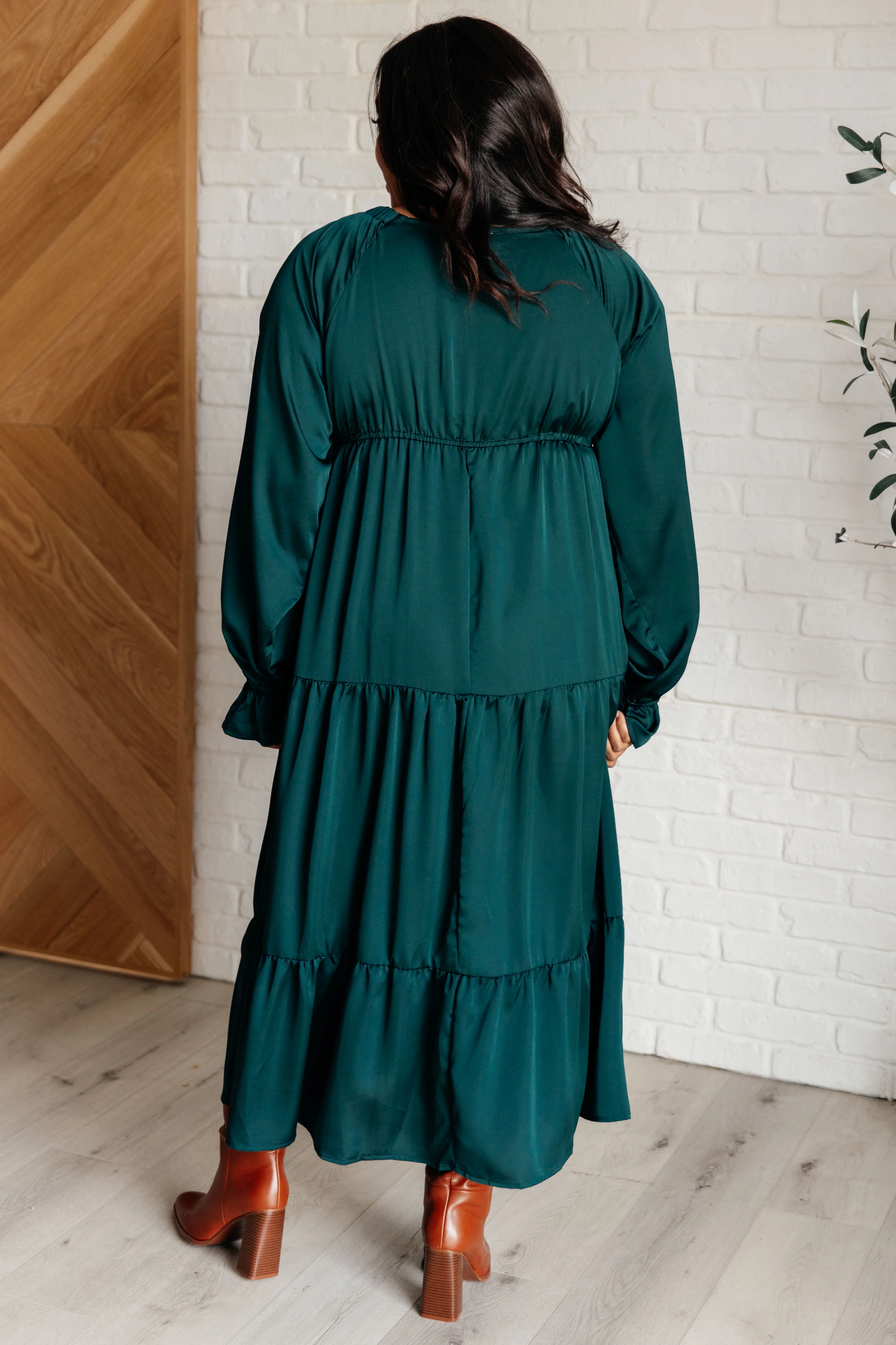 Makes Me Want to Skip Tiered Dress in Hunter Green - 10/31/2024 - Image 7