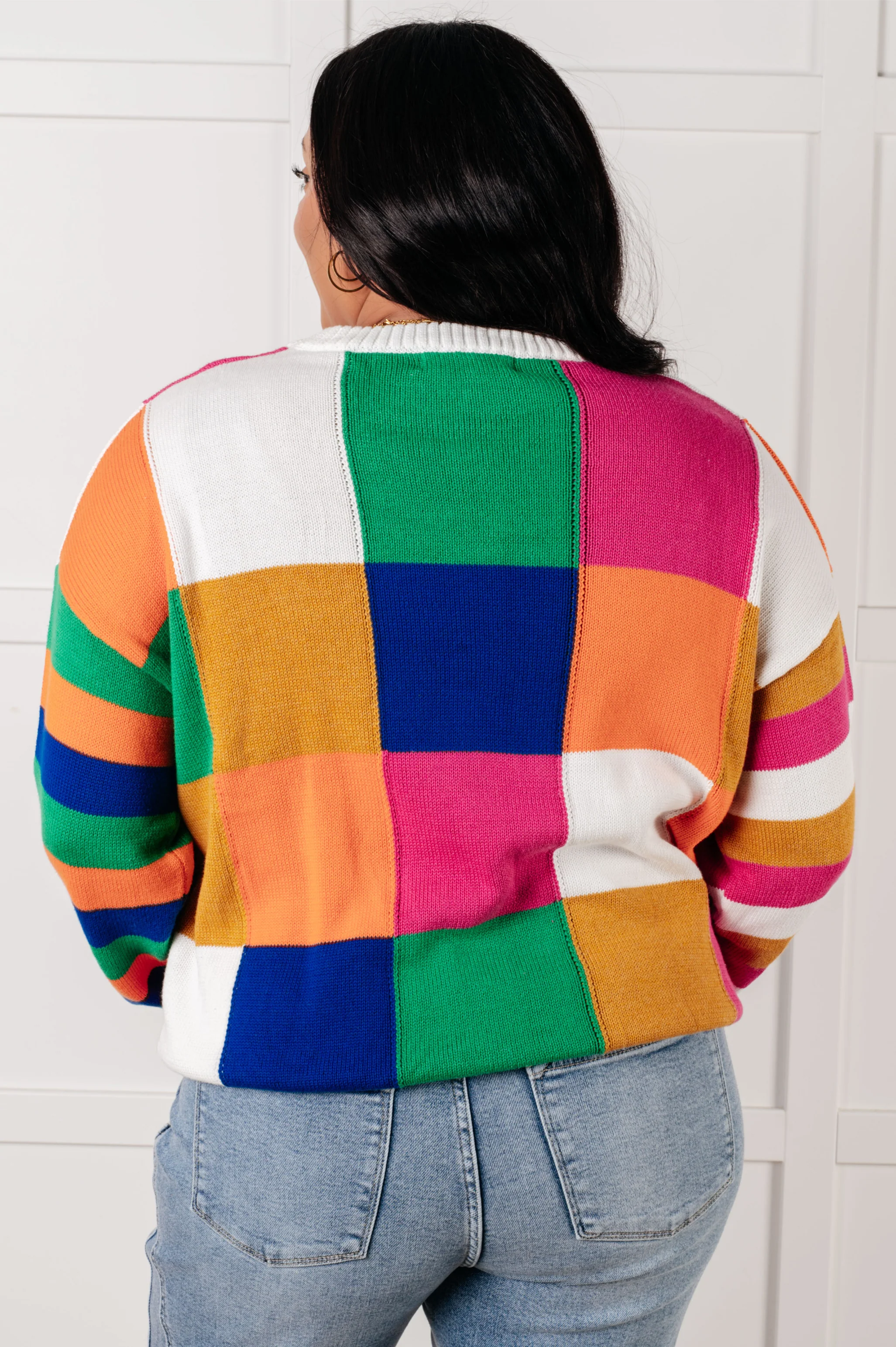 Manifesting Moment Checkered Color Block Sweater - 9/23/2025 - Image 4