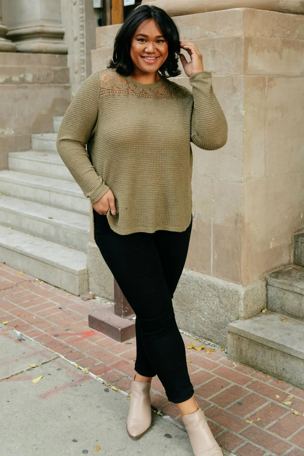 Mara top in Olive - 10/21/2021