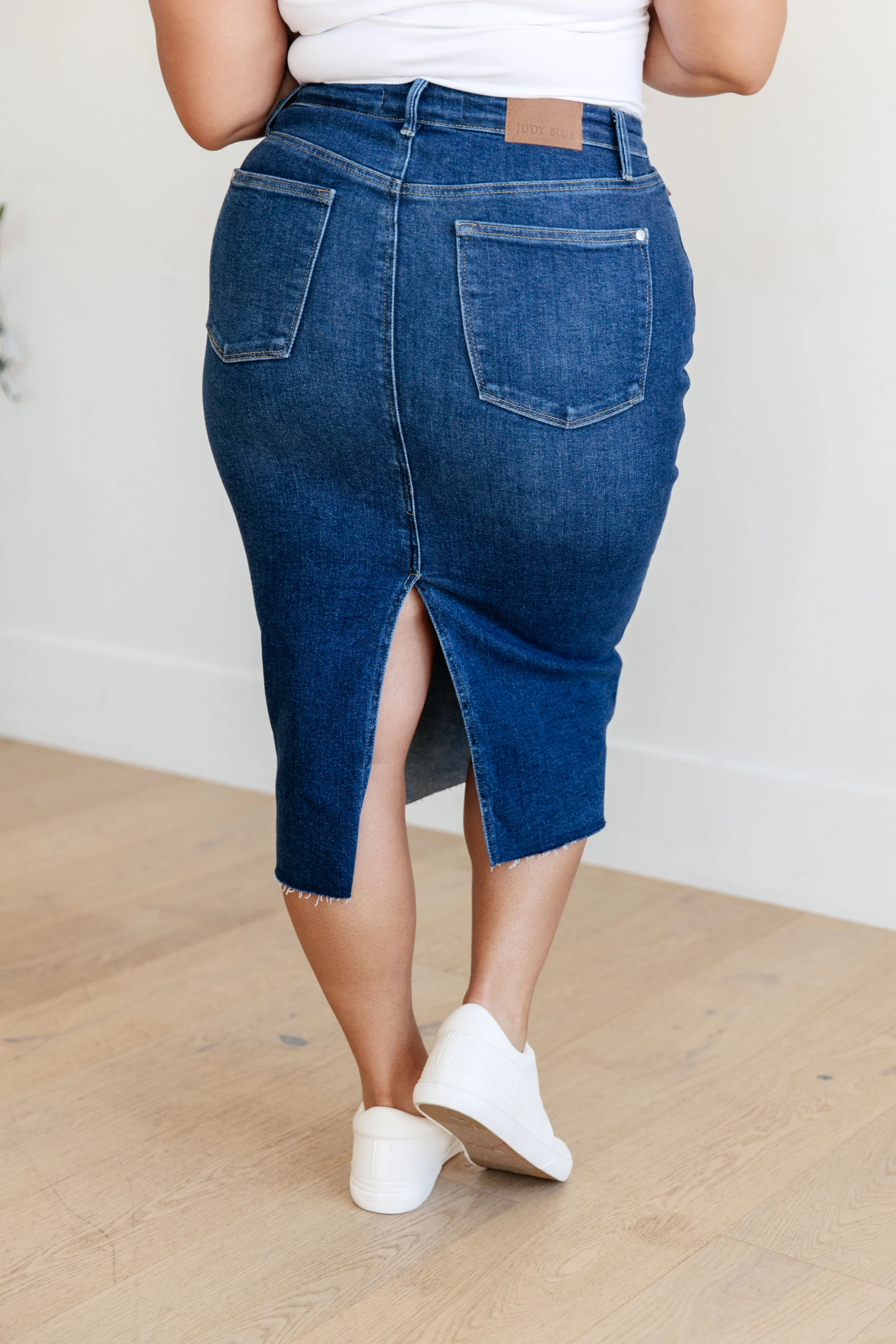 Marcy High Rise Denim Midi Skirt - 2/14/2024 - Image 8