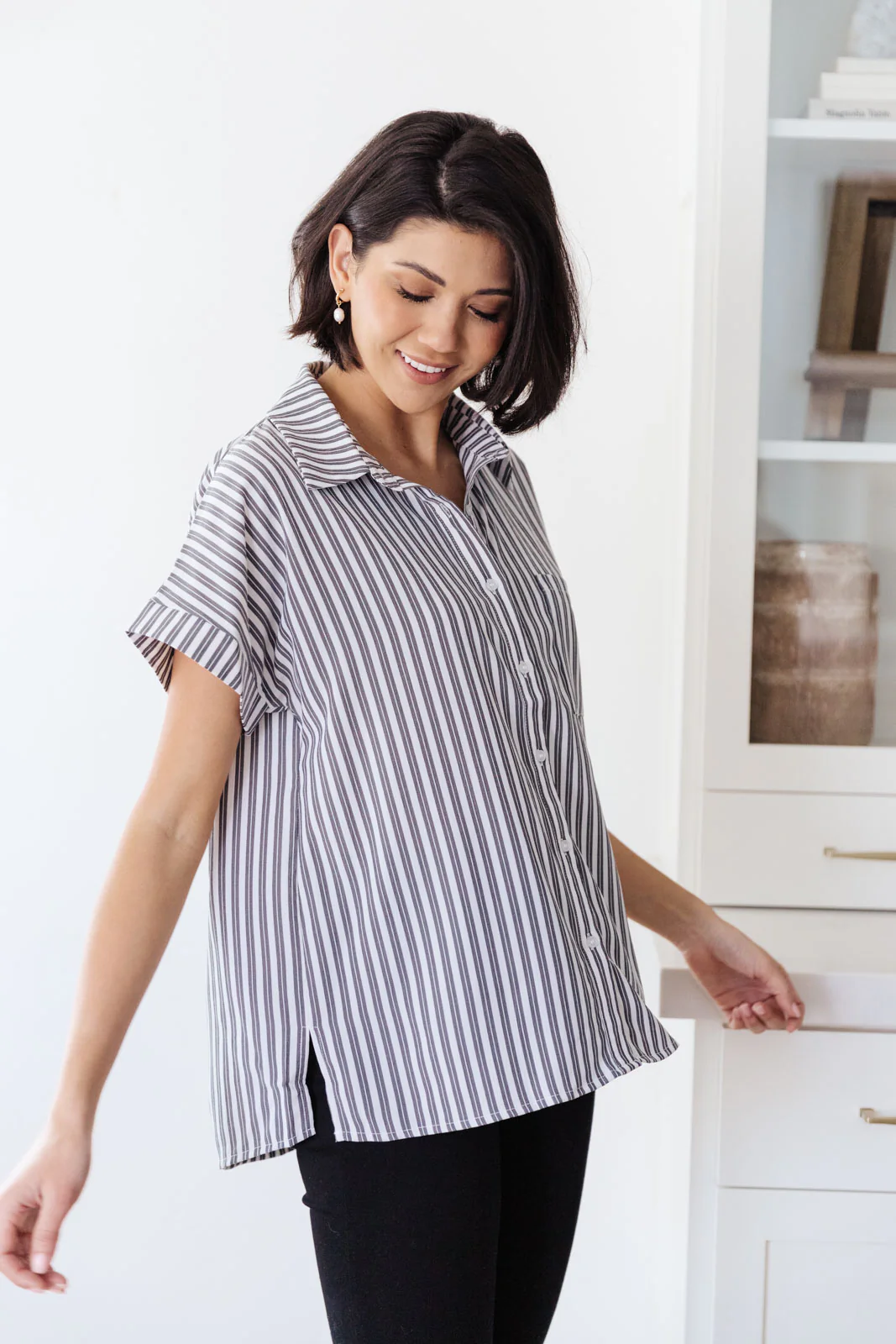 Marina Striped Top In Charcoal - 2/15/2022 - Image 17