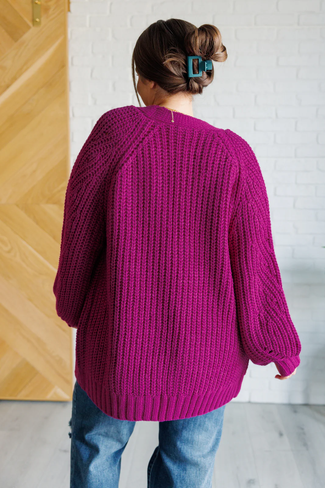 Maybe Monday Cardigan in Berry - 9/26/2024 - Image 7