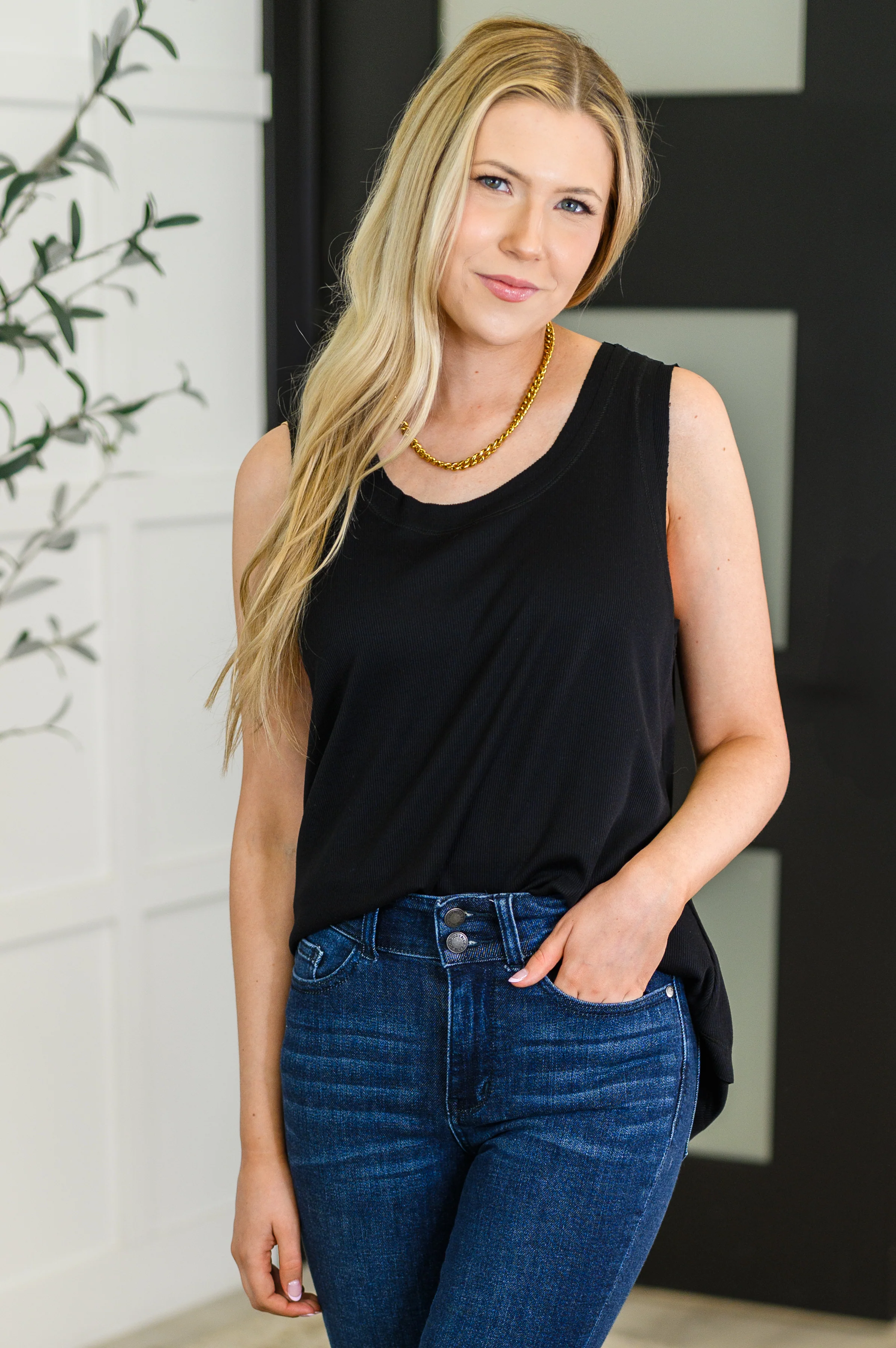 Mellow Muse Relaxed Knit Tank in Black - 5/27/2025 - Image 3