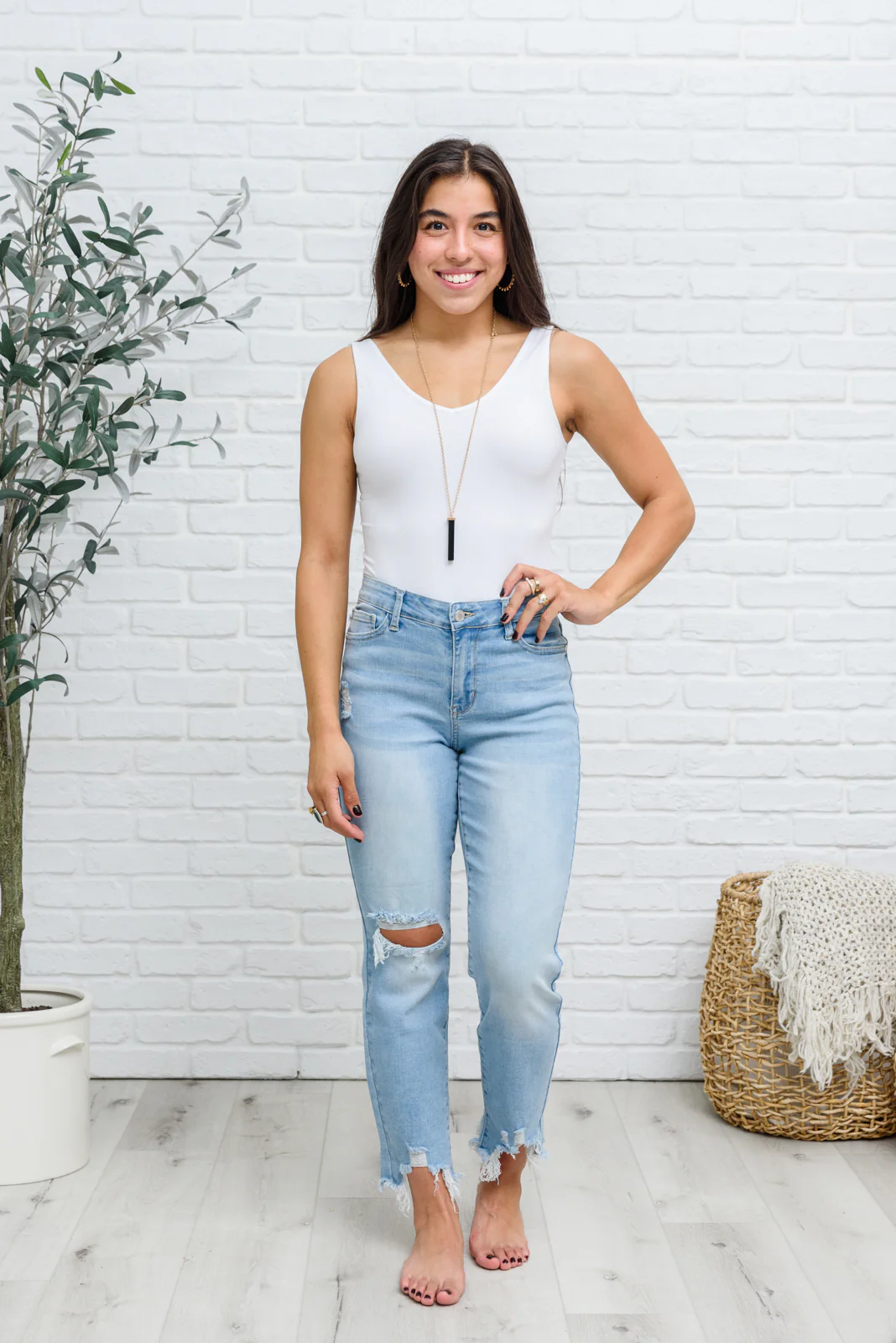 Mid-rise Destroyed Hem Boyfriend Jeans - 7/7/2022 - Image 14